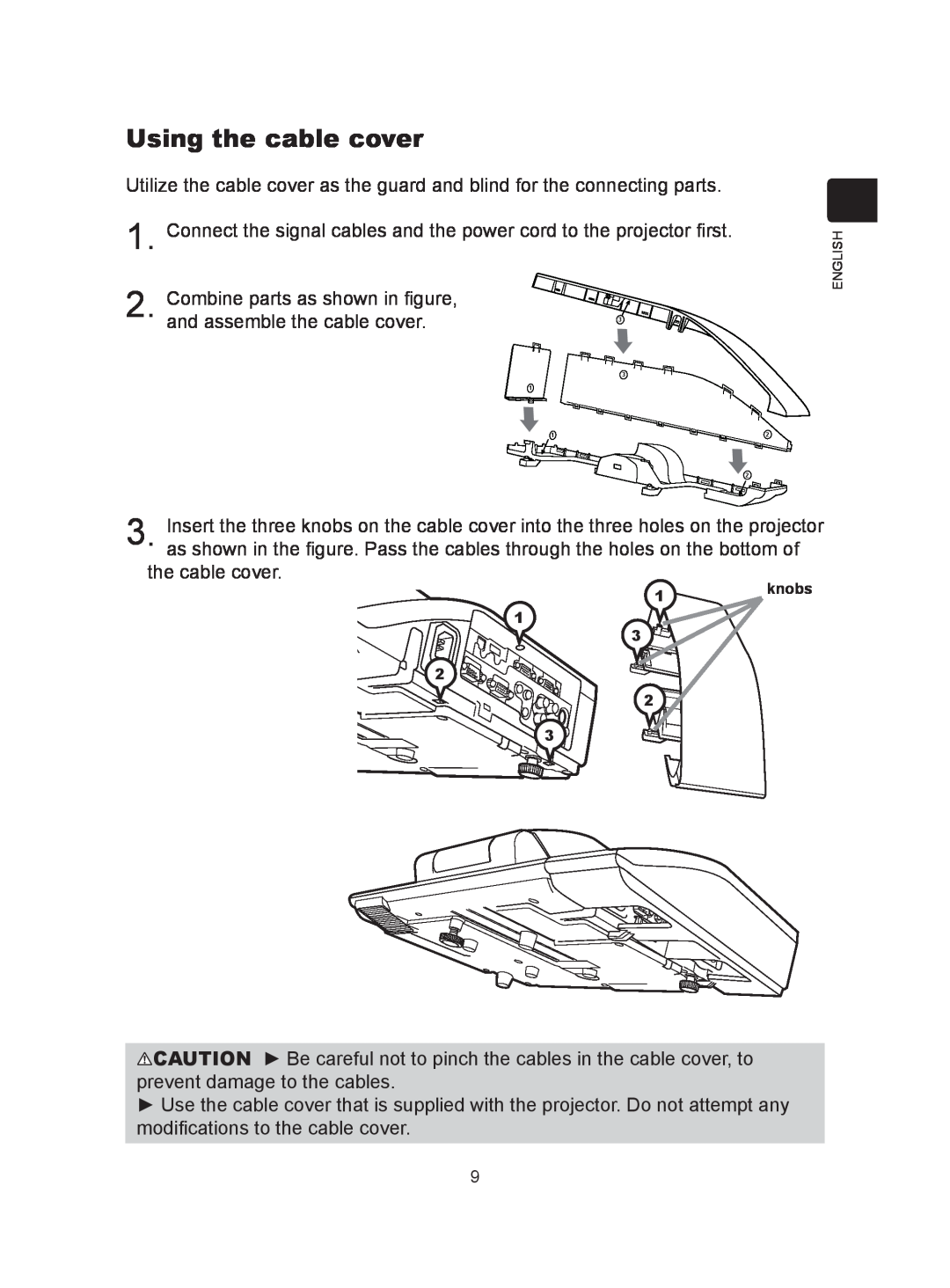 Dukane 8104HW user manual Using the cable cover 