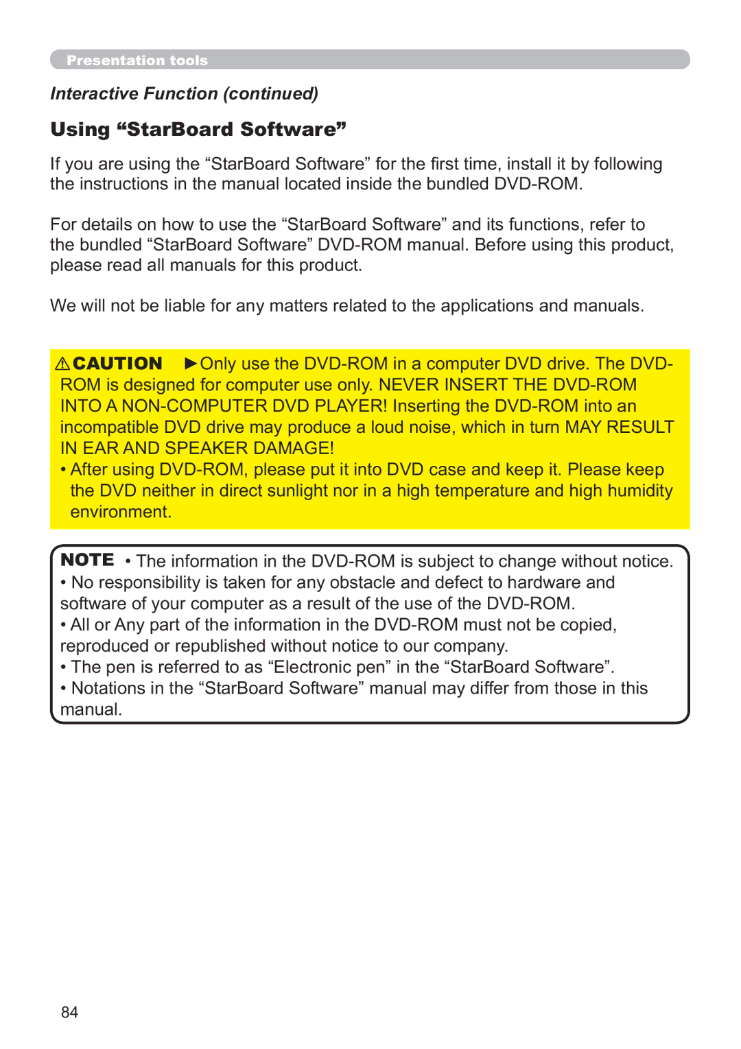 Dukane 8107HWI user manual Using StarBoard Software 