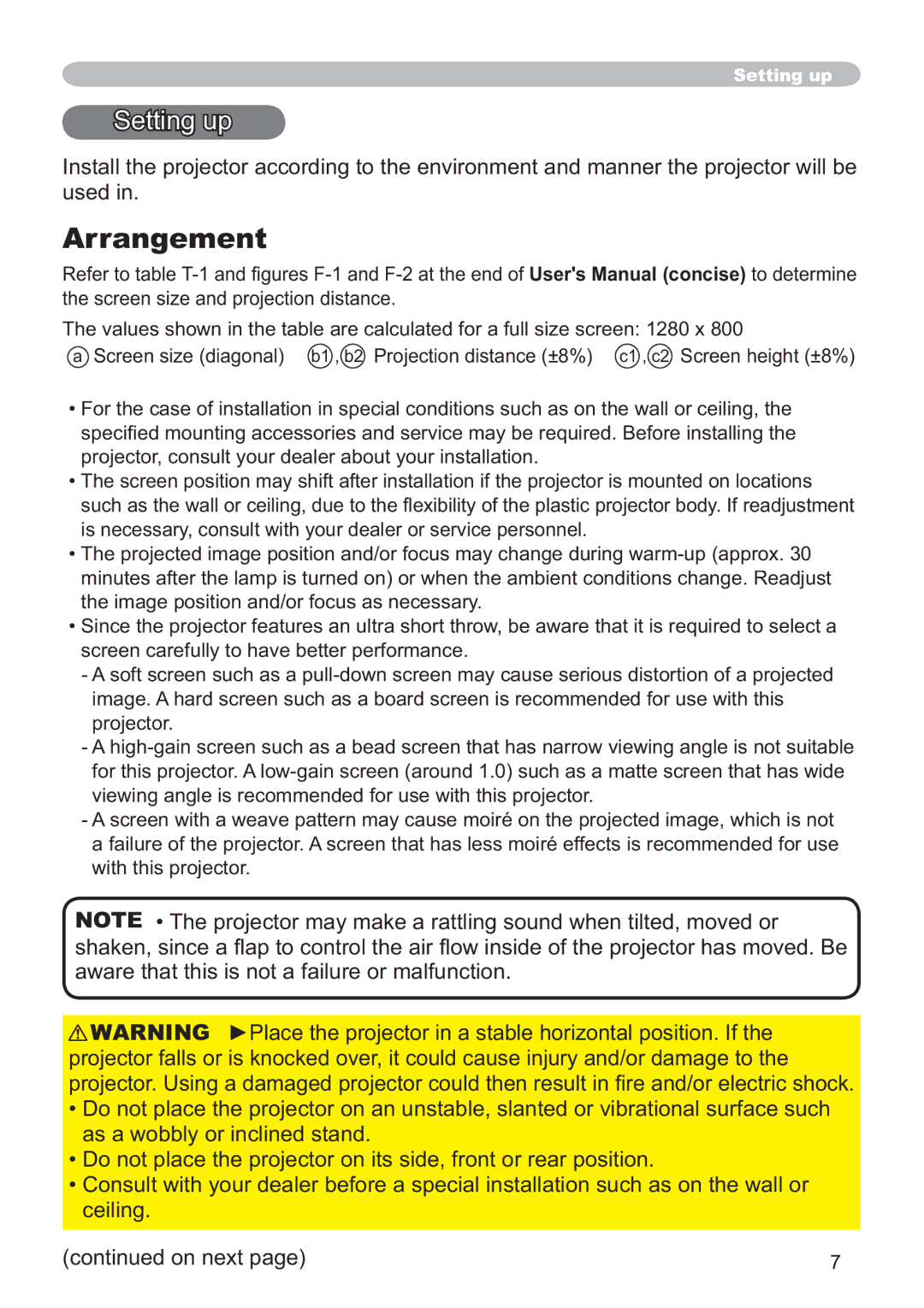 Dukane 8107HWI user manual Arrangement, Setting up 