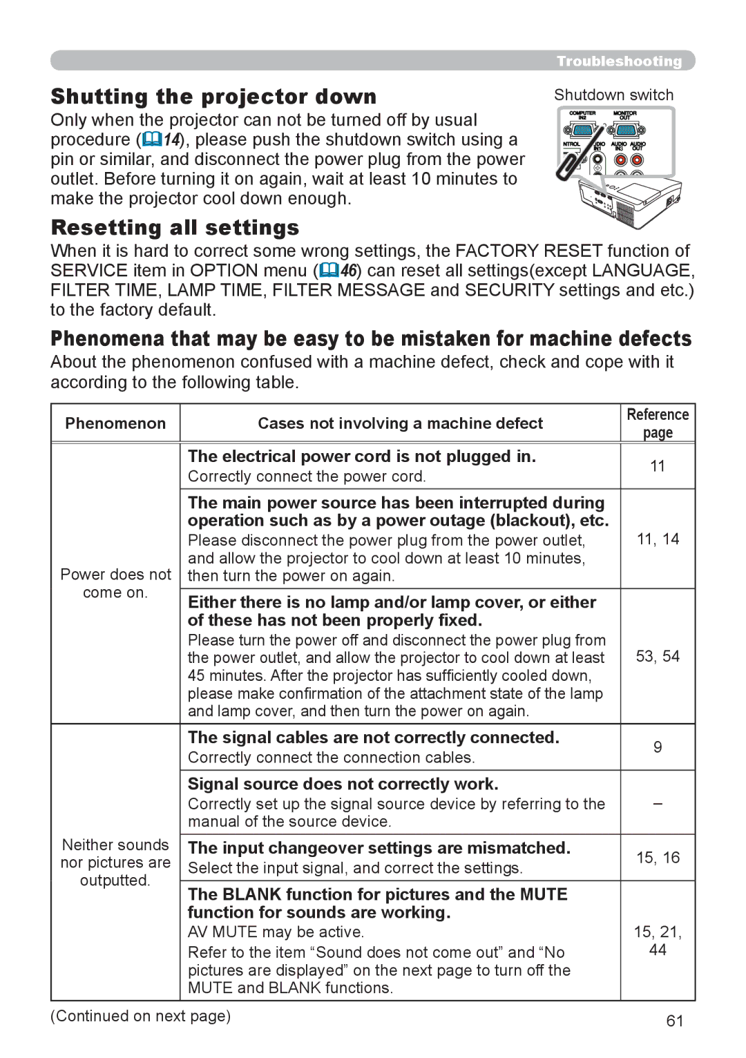 Dukane 8110H user manual Resetting all settings 