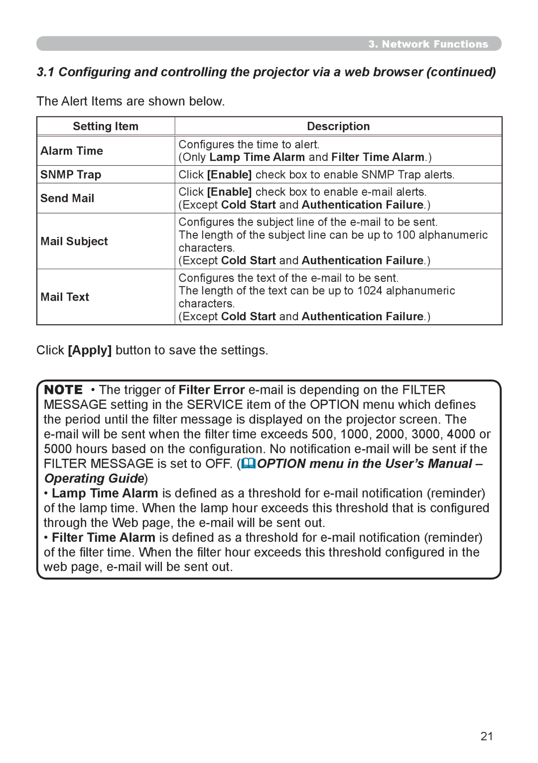 Dukane 8111H user manual Alert Items are shown below 