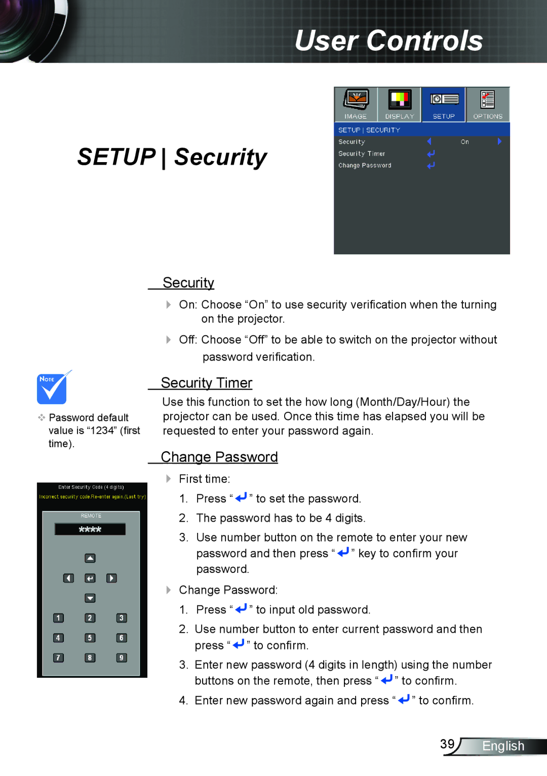 Dukane 8406A user manual Security Timer, Change Password 