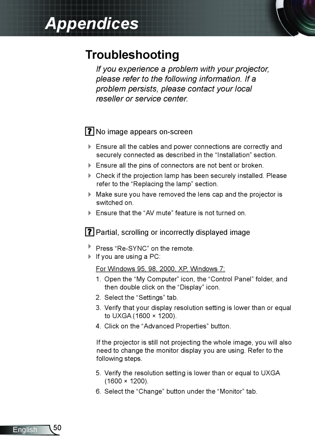 Dukane 8406A user manual Appendices, Troubleshooting 