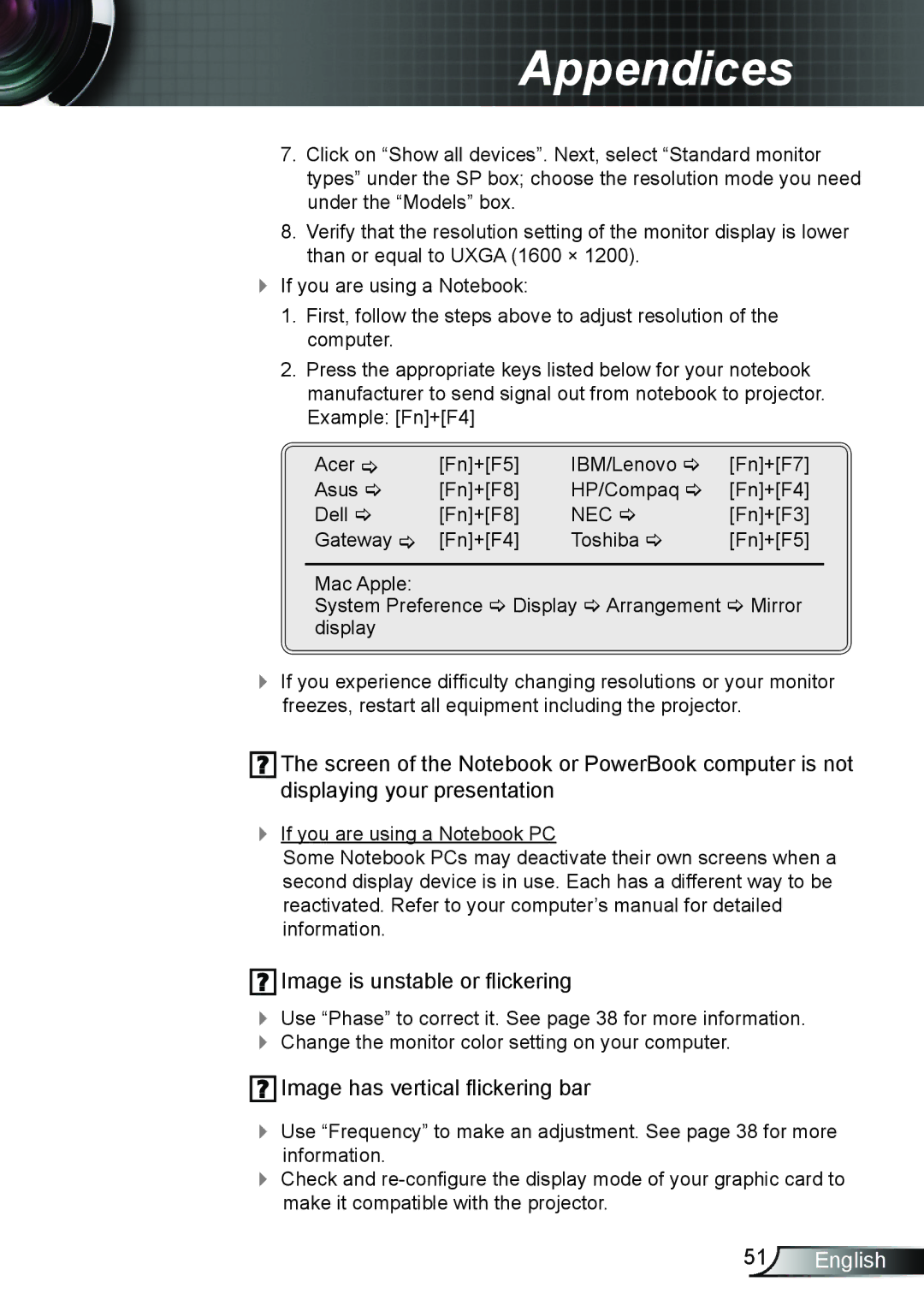 Dukane 8406A user manual Image is unstable or flickering 