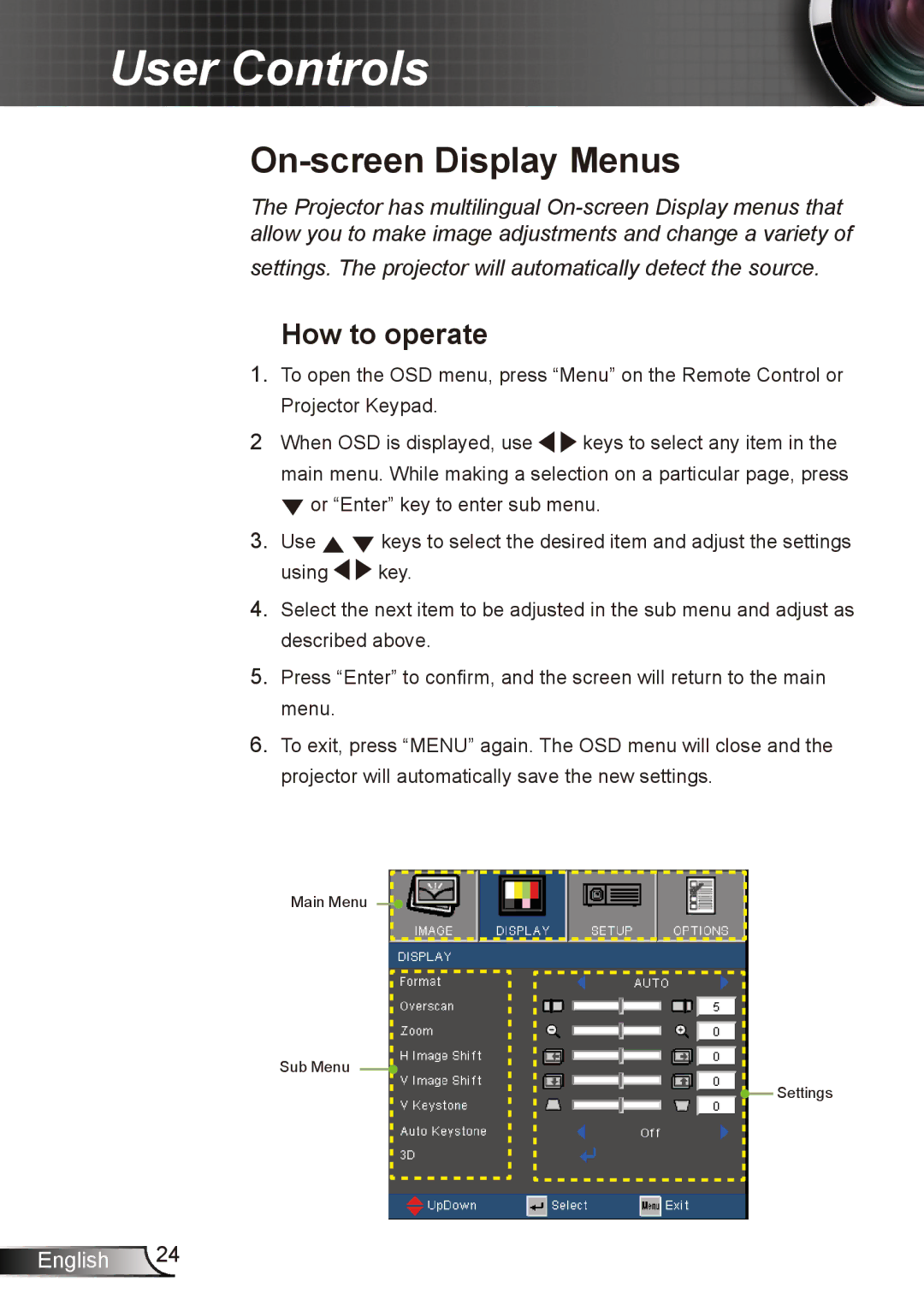 Dukane 8412 user manual On-screen Display Menus, How to operate 