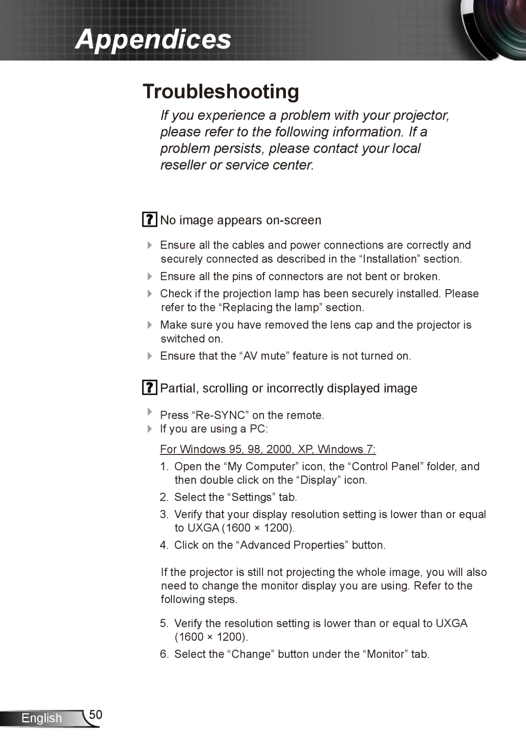 Dukane 8412 user manual Appendices, Troubleshooting 