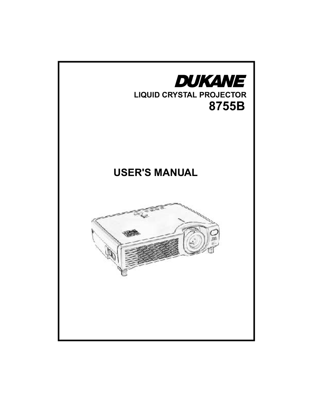 Dukane 8755B user manual 