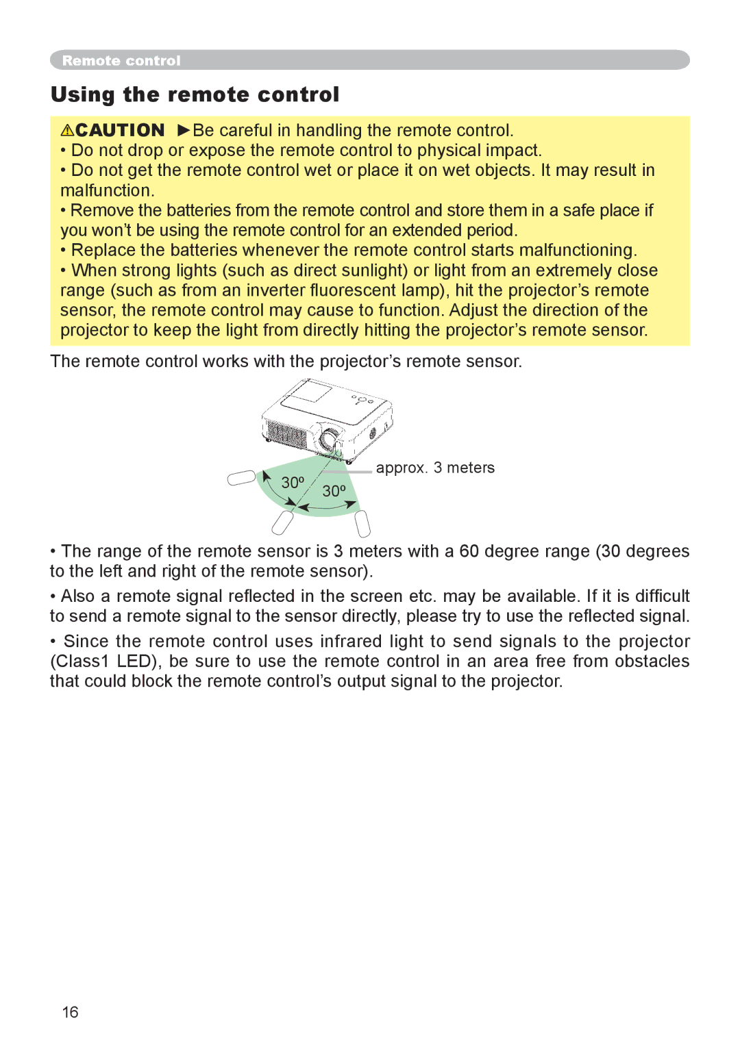 Dukane 8755D-RJ, 8065 user manual Using the remote control, 30º 30º Approx meters 