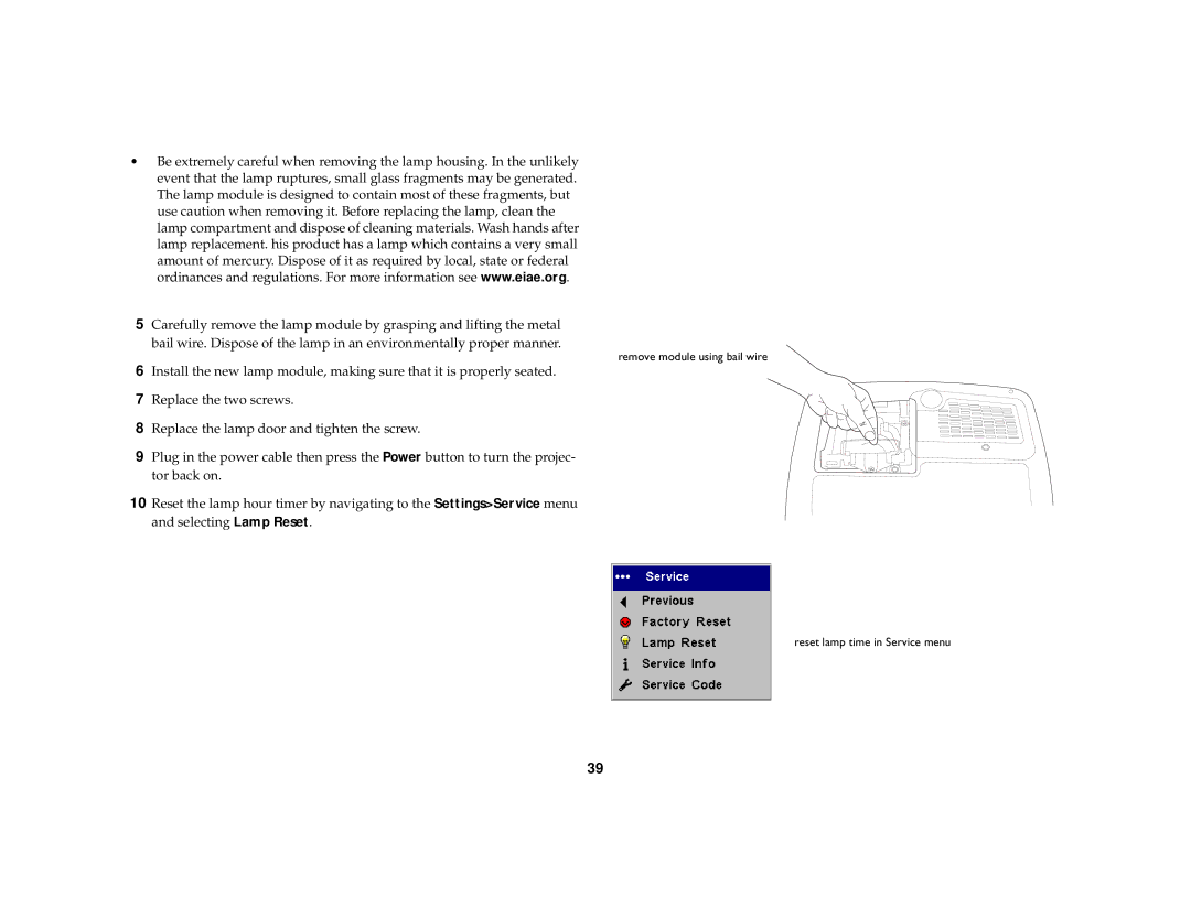 Dukane 8758, 8772 manual Remove module using bail wire 