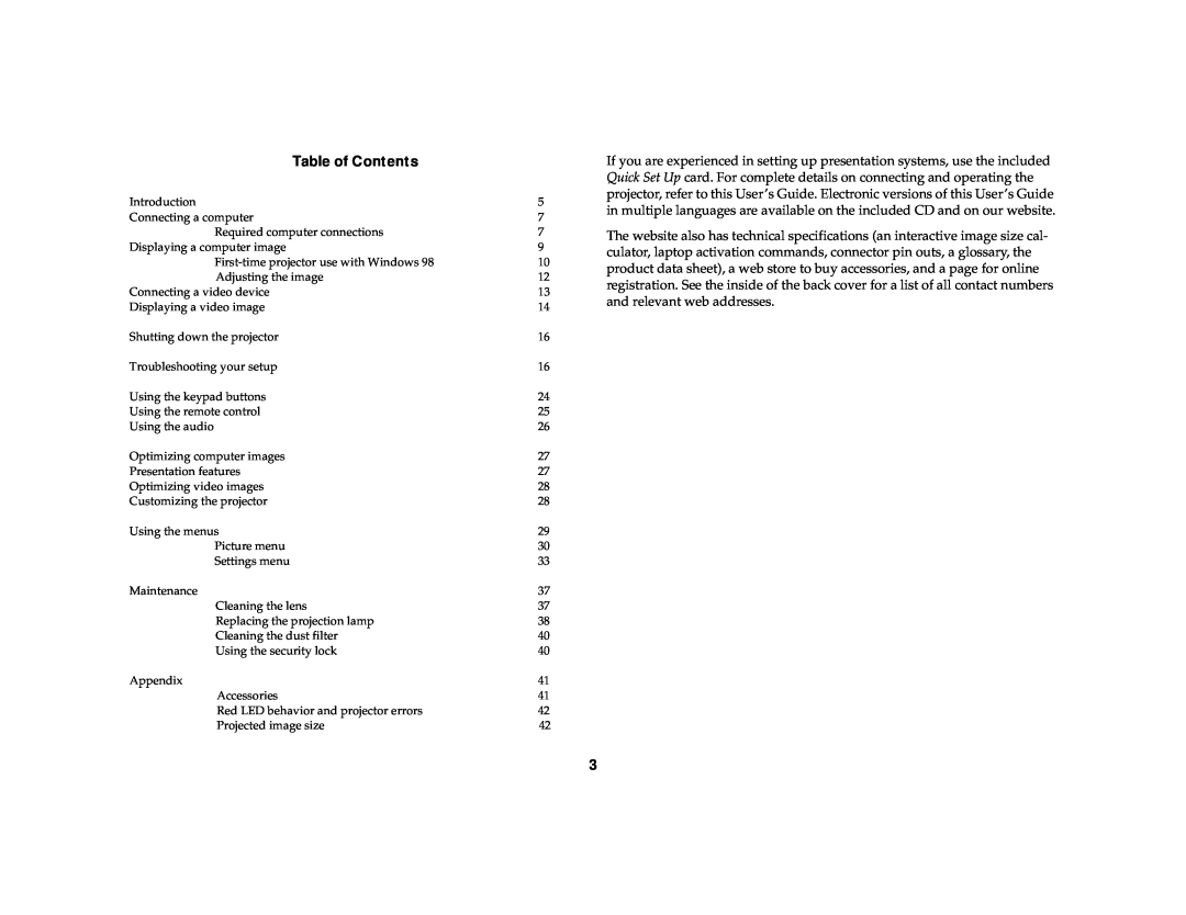 Dukane 8758, 8772 manual Table of Contents 