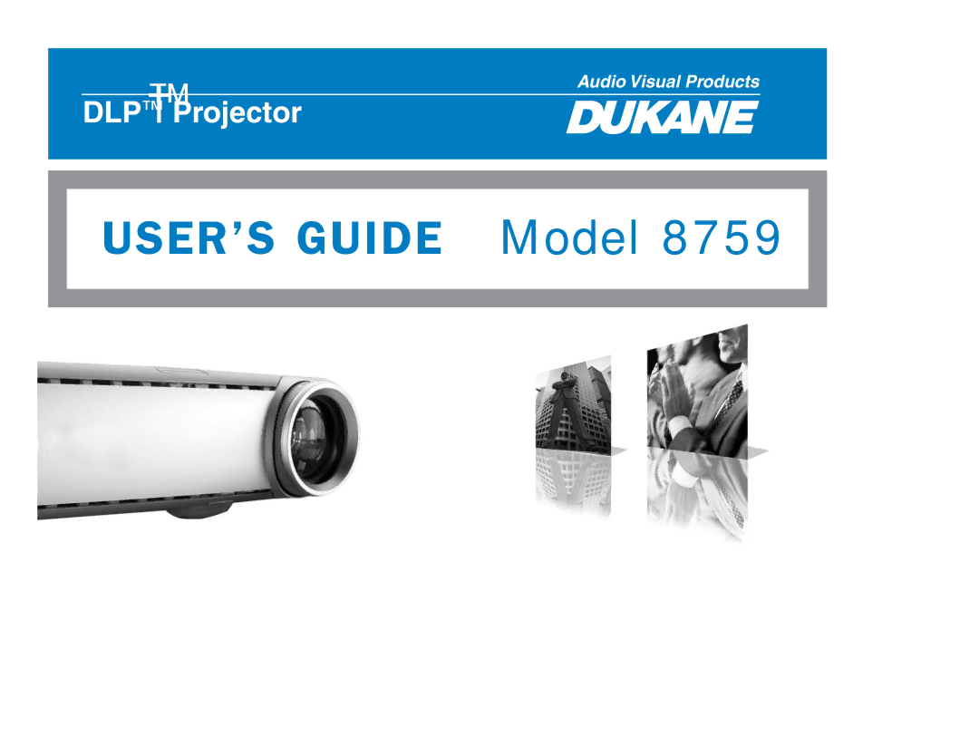 Dukane 8759 manual USER’S Guide Model 