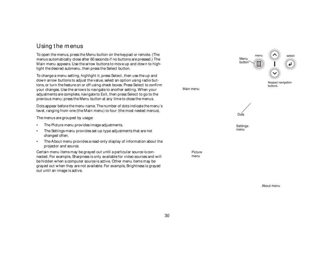 Dukane 8759 manual Using the menus 