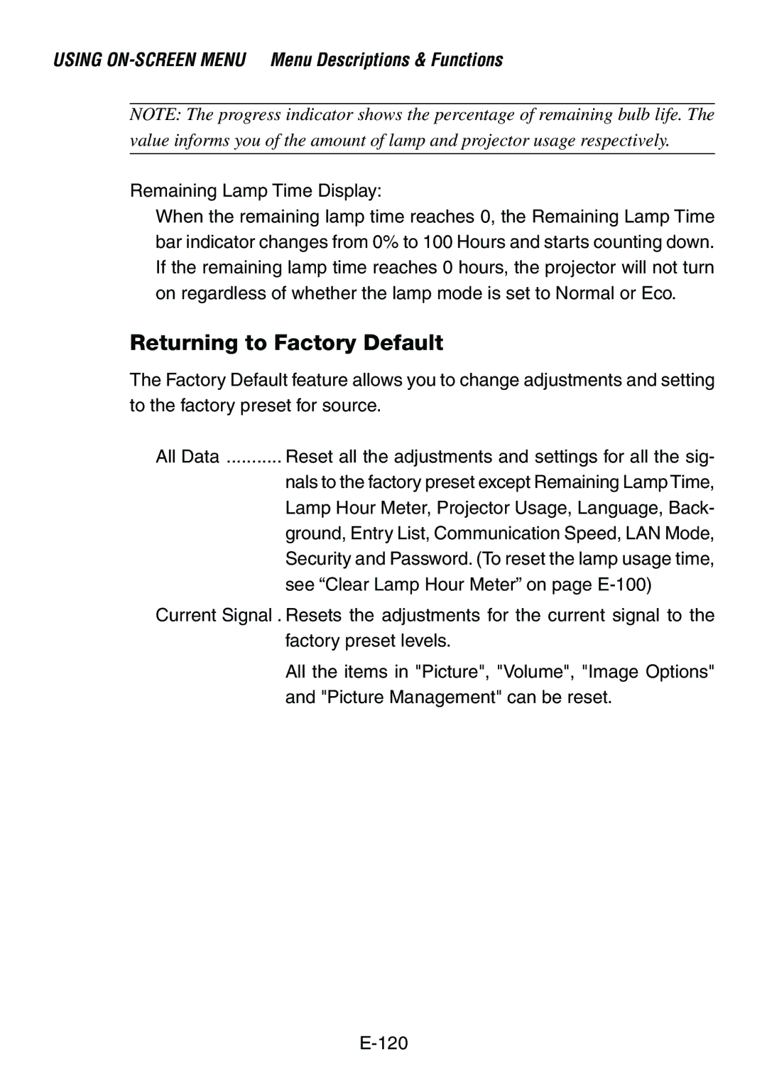 Dukane 8760, 8761 user manual Returning to Factory Default 