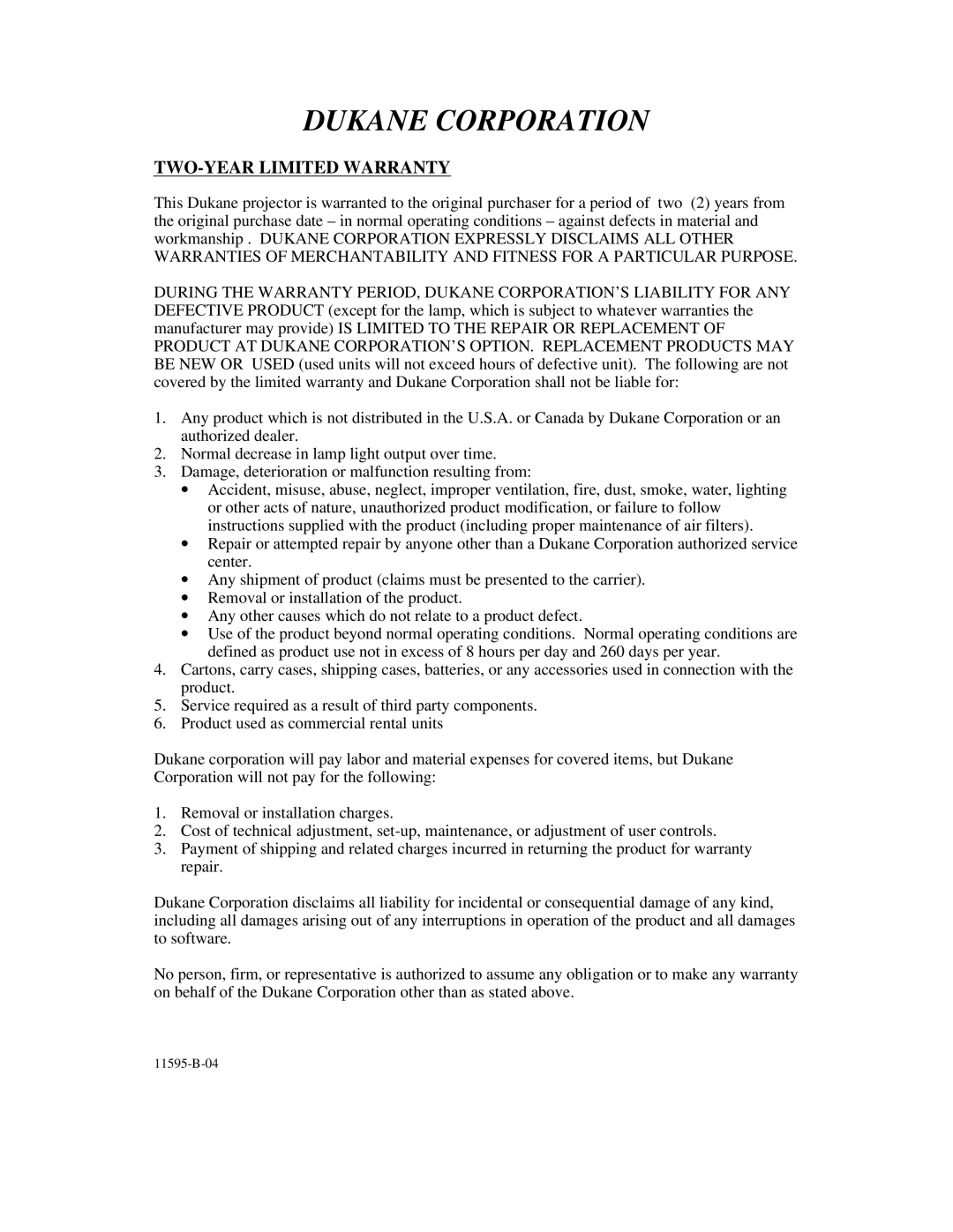 Dukane 8761, 8760 user manual Dukane Corporation 