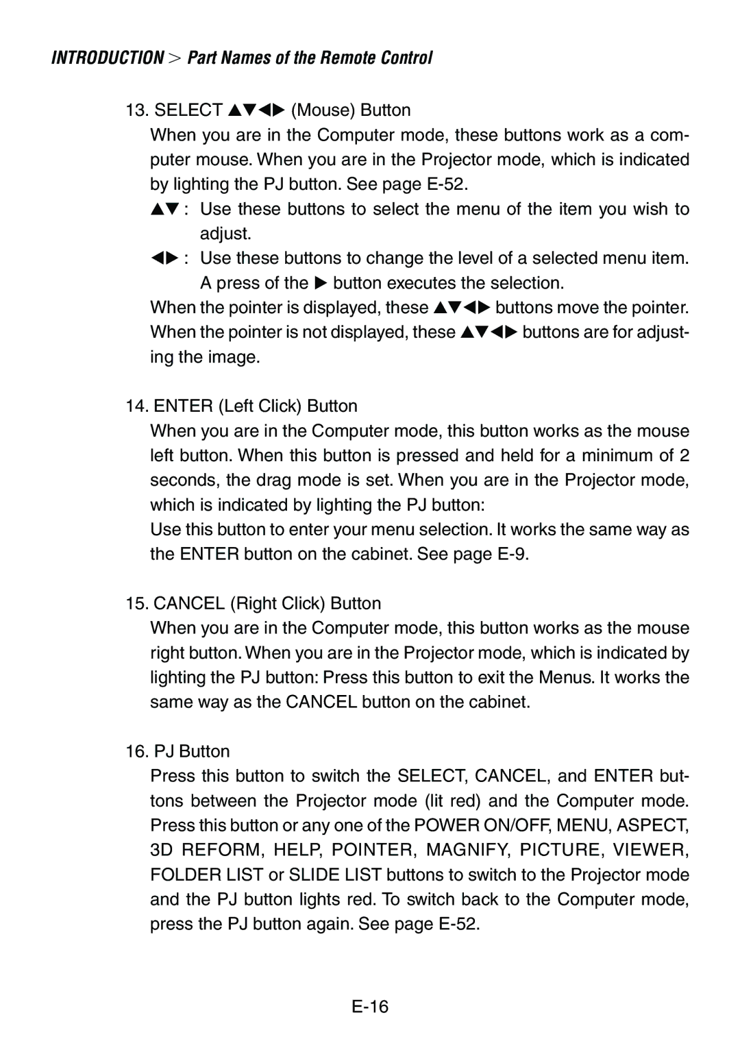 Dukane 8760, 8761 user manual Introduction Part Names of the Remote Control 