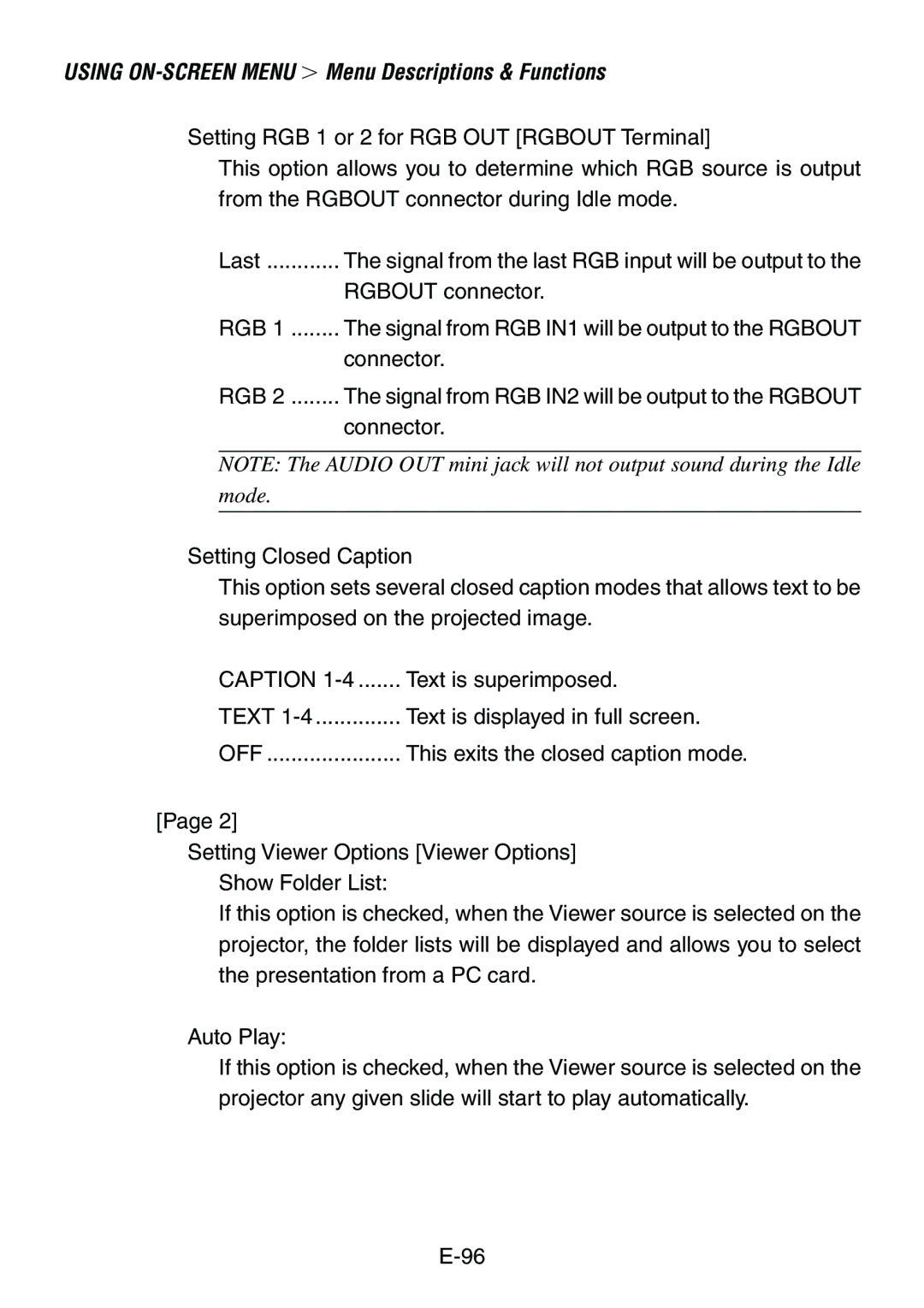 Dukane 8760, 8761 user manual Caption 