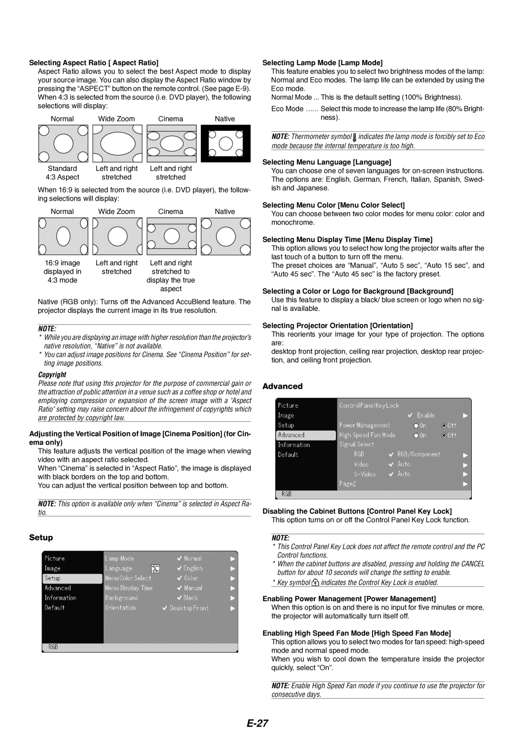 Dukane 8766 manual Setup, Advanced 