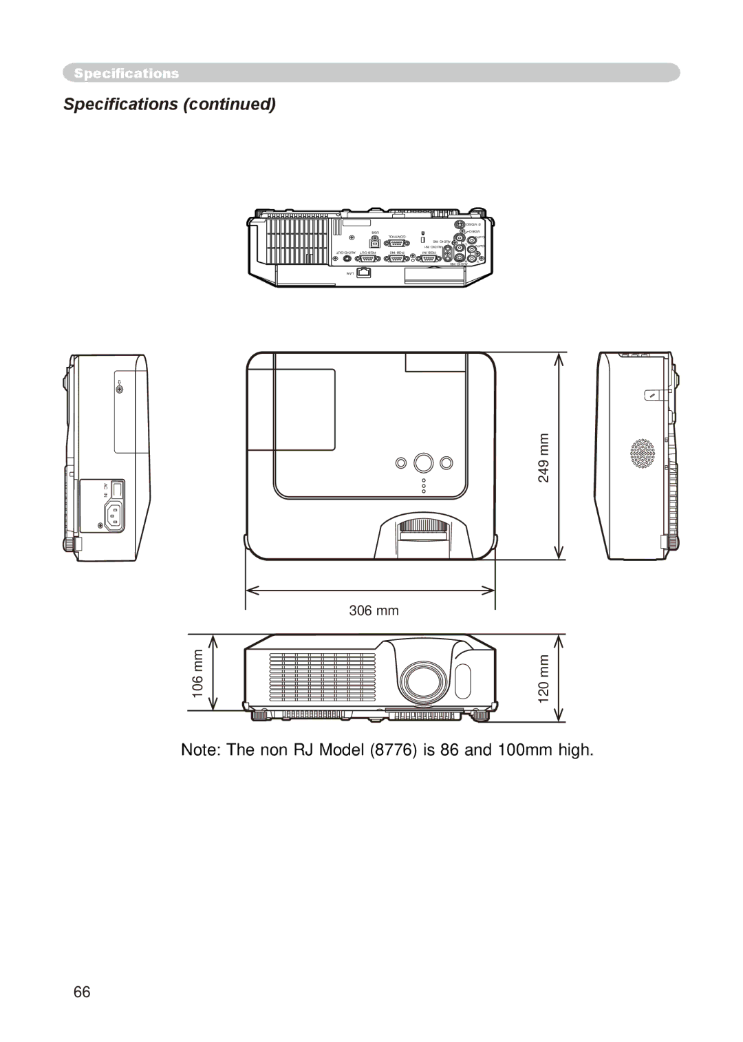 Dukane 8776-RJ, 8755E-RJ user manual Specifications 