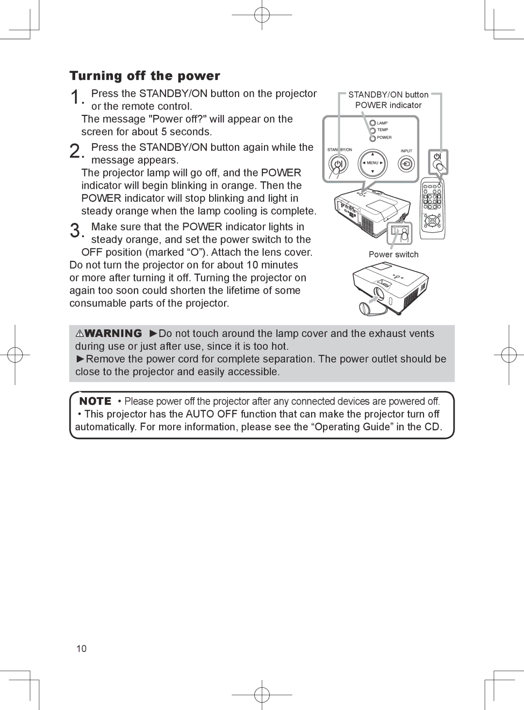 Dukane 8781 user manual Turning off the power 