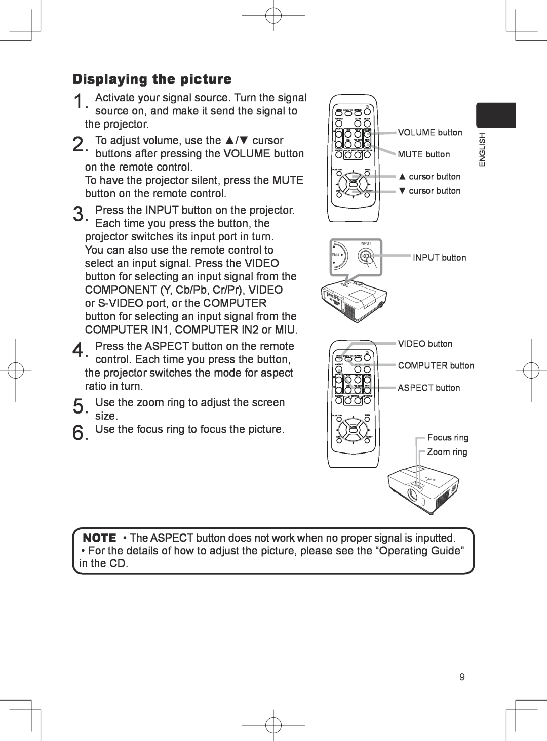 Dukane 8781 user manual Displaying the picture 
