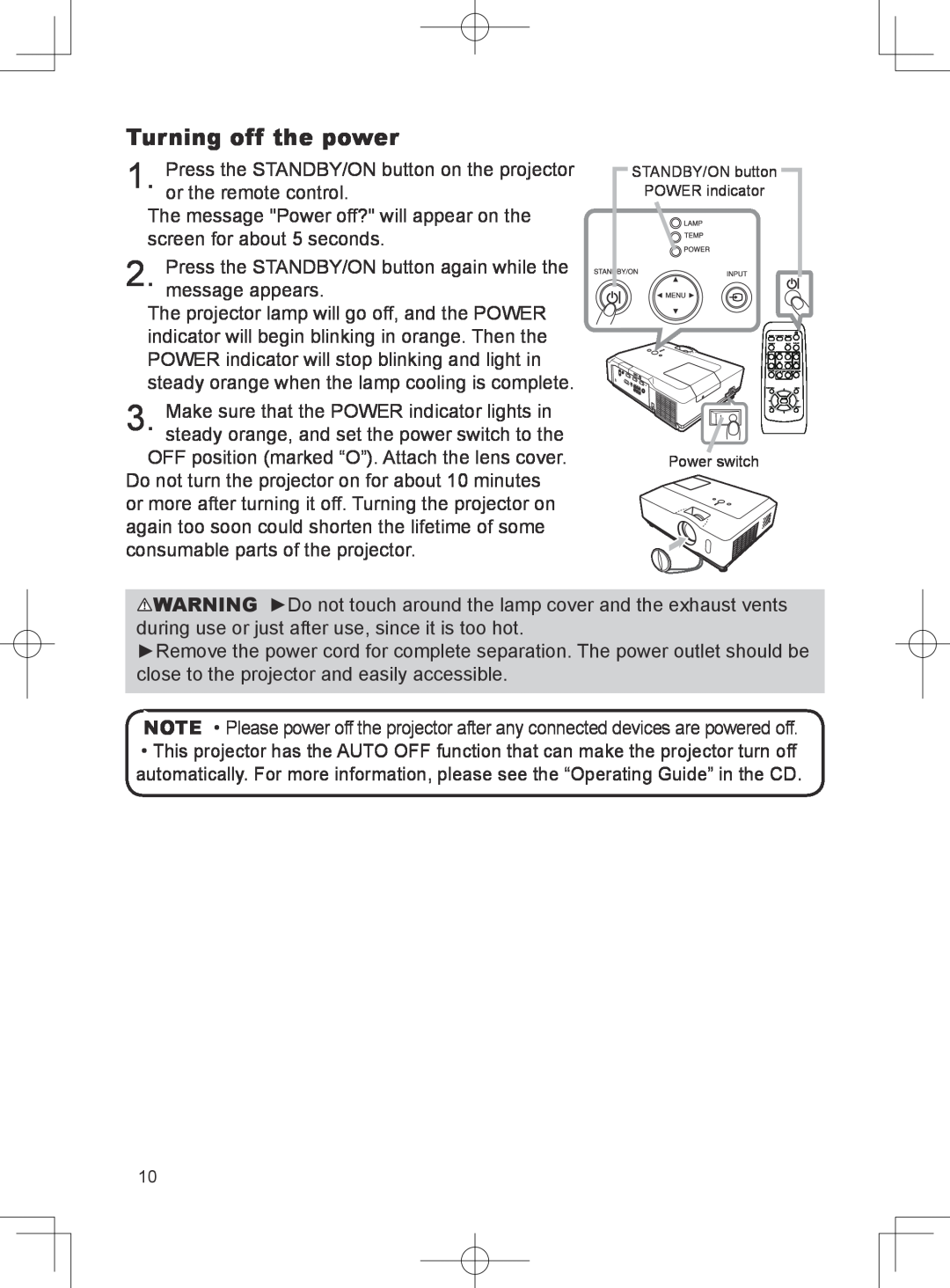 Dukane 8781 user manual Turning off the power 