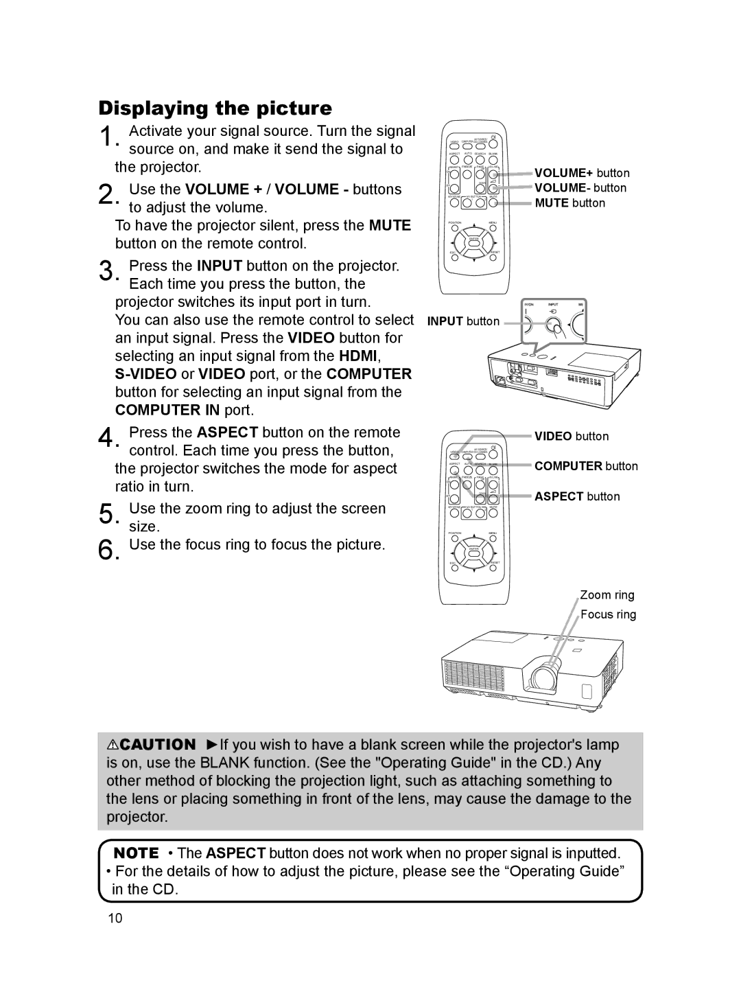 Dukane 8789H user manual Displaying the picture, Video button 