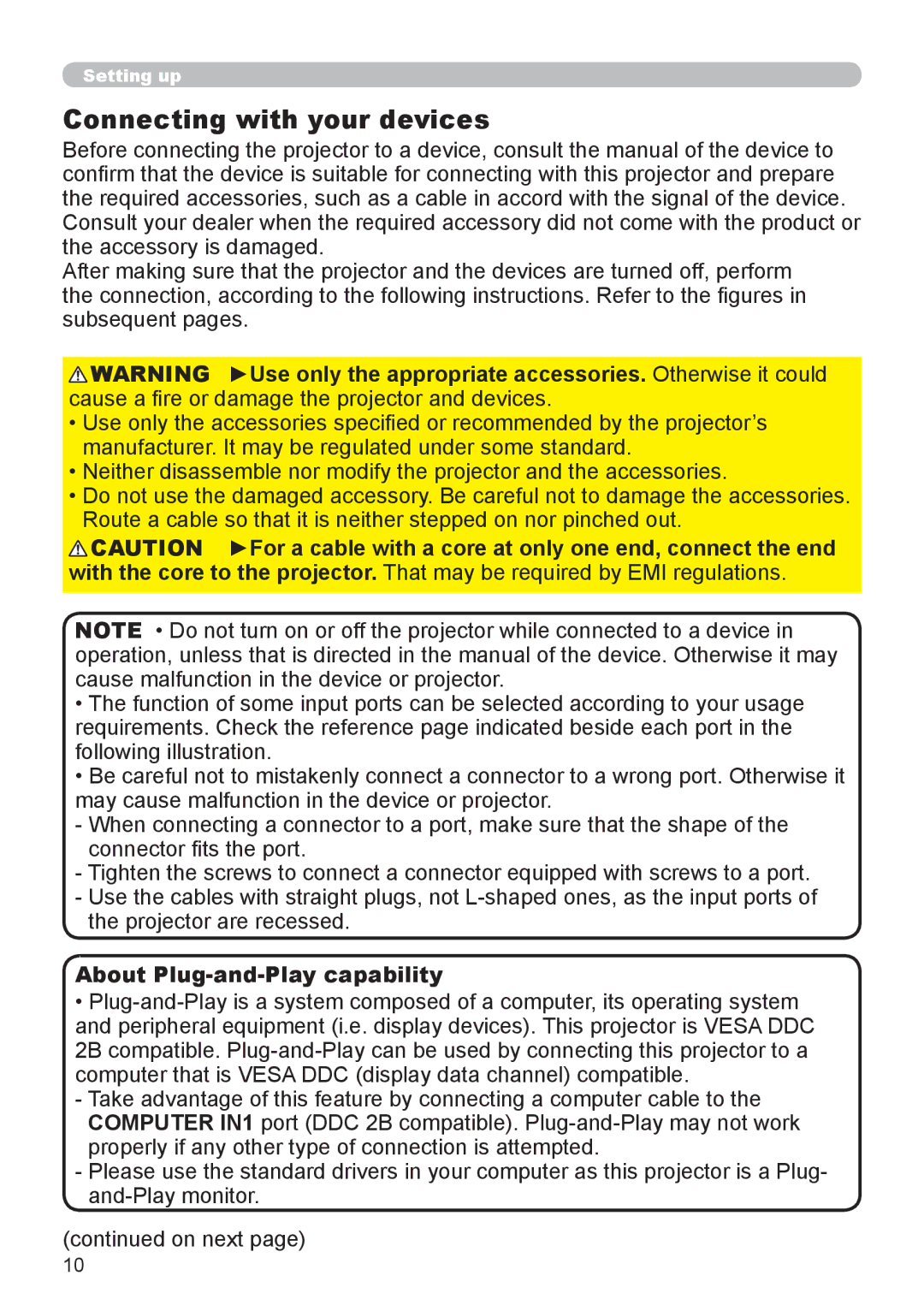 Dukane 8793h user manual Connecting with your devices, About Plug-and-Play capability 