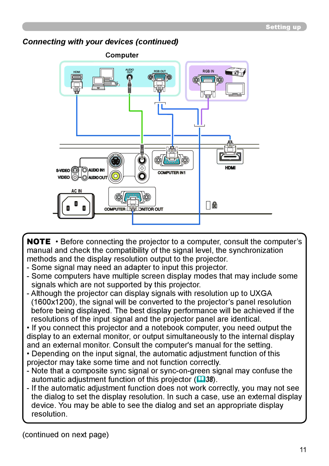 Dukane 8793h user manual Connecting with your devices, Computer 