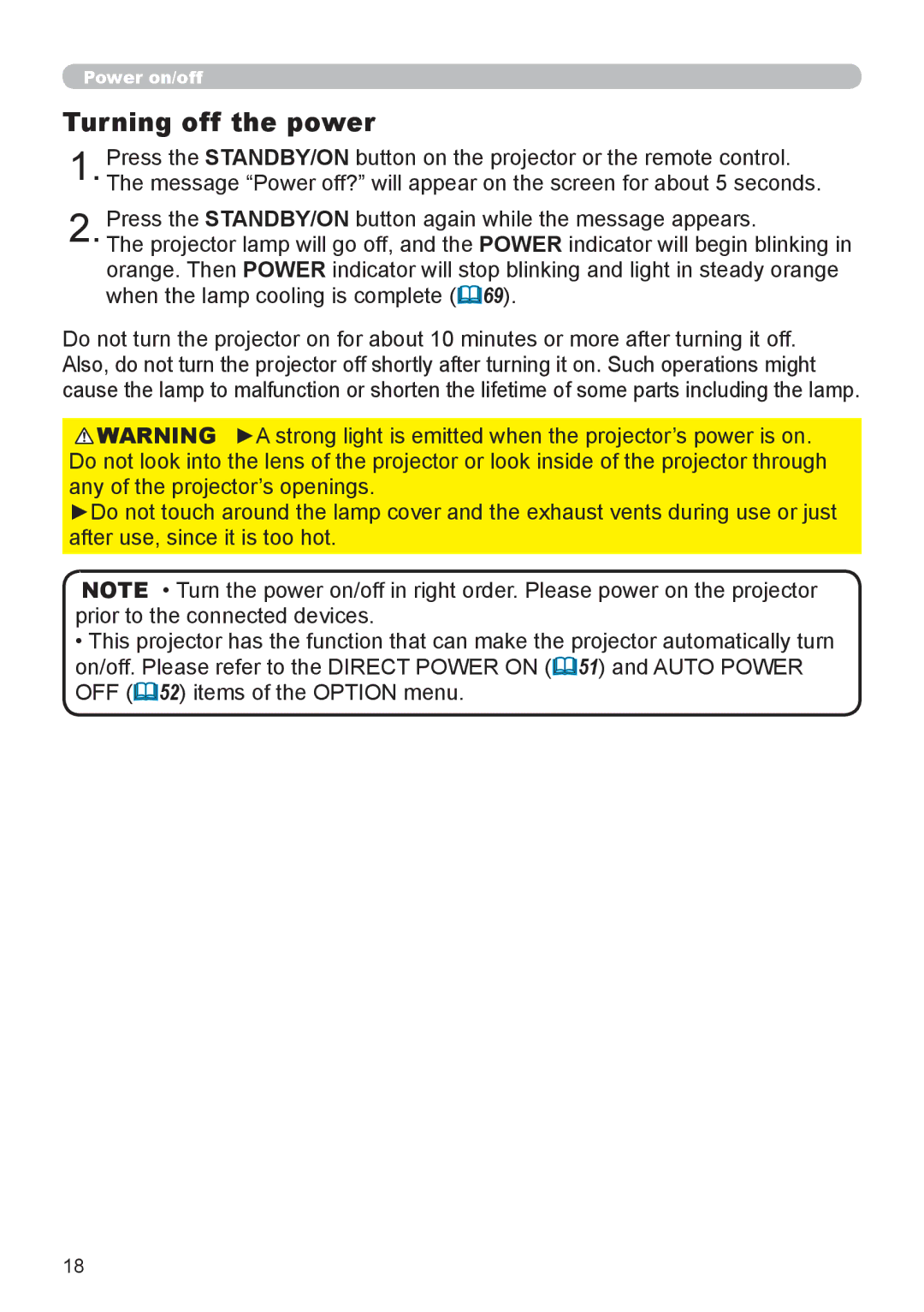 Dukane 8793h user manual Turning off the power 