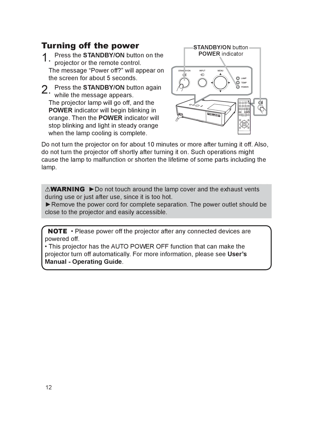 Dukane 8793h user manual Turning off the power 