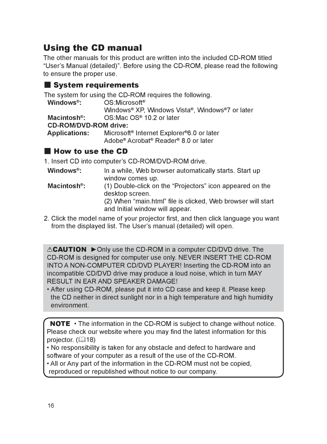 Dukane 8793h user manual Using the CD manual, CD-ROM/DVD-ROM drive 