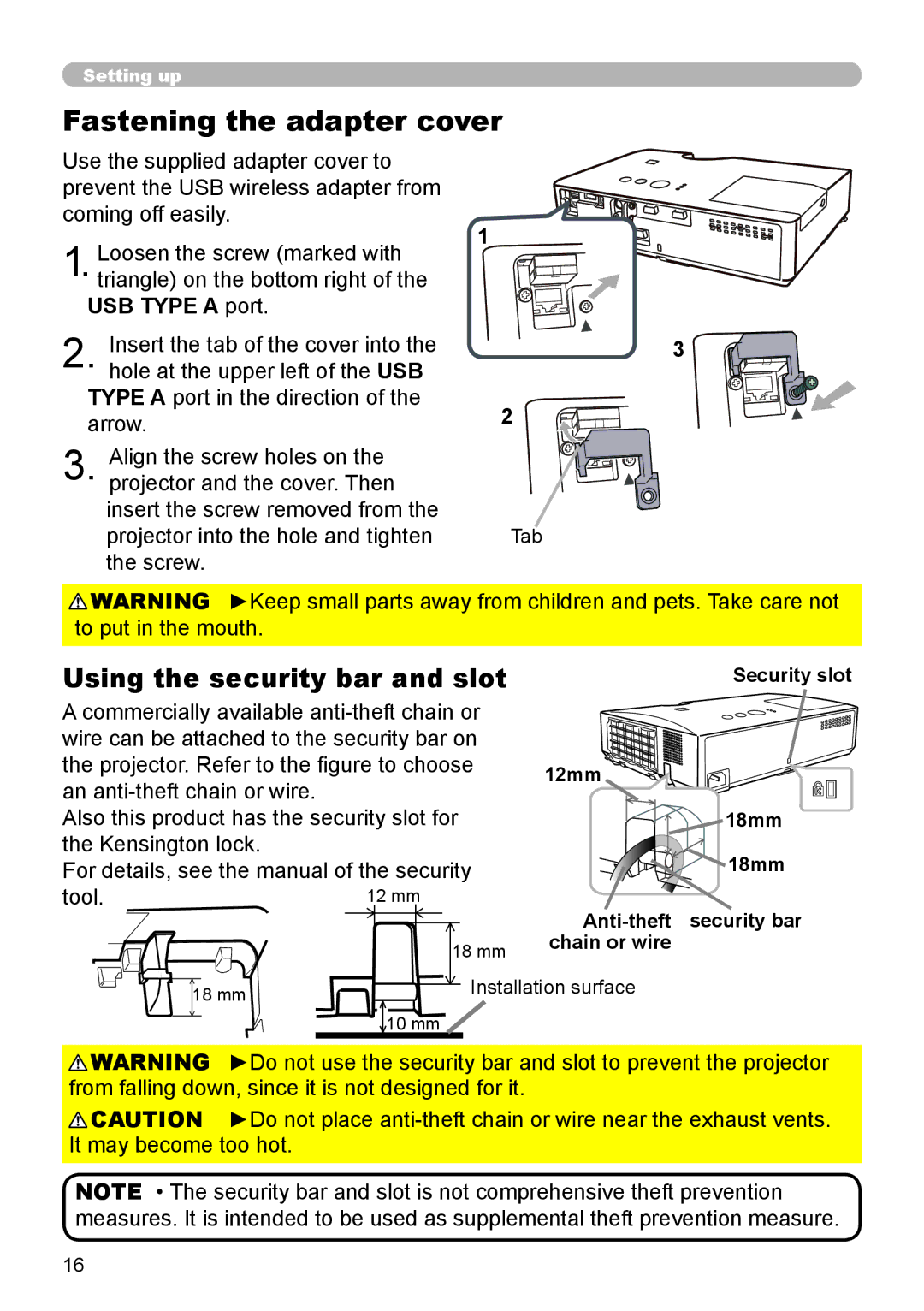 Dukane 8795H-RJ, 8794H-RJ, 8755L-RJ manual Using the security bar and slot 