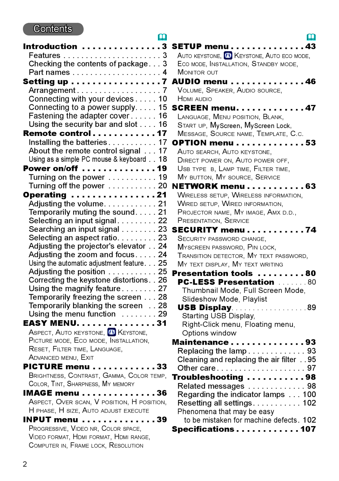 Dukane 8755L-RJ, 8794H-RJ, 8795H-RJ manual Contents 