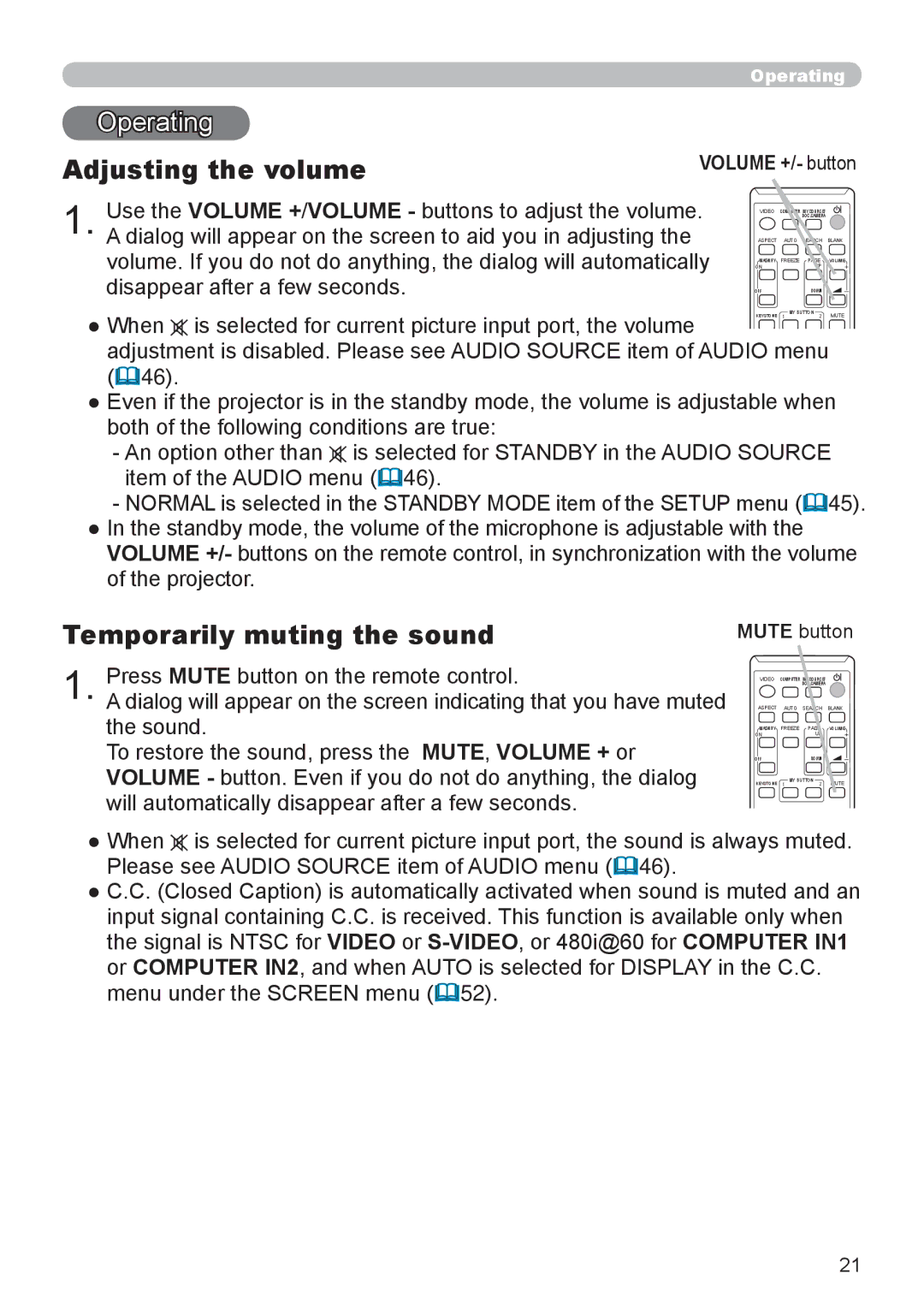 Dukane 8794H-RJ, 8795H-RJ, 8755L-RJ manual Adjusting the volume, Temporarily muting the sound 