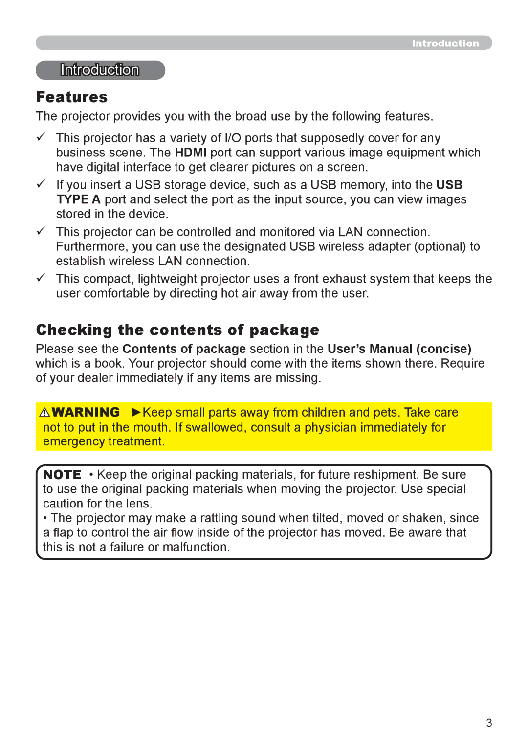 Dukane 8794H-RJ, 8795H-RJ, 8755L-RJ manual Features, Checking the contents of package 