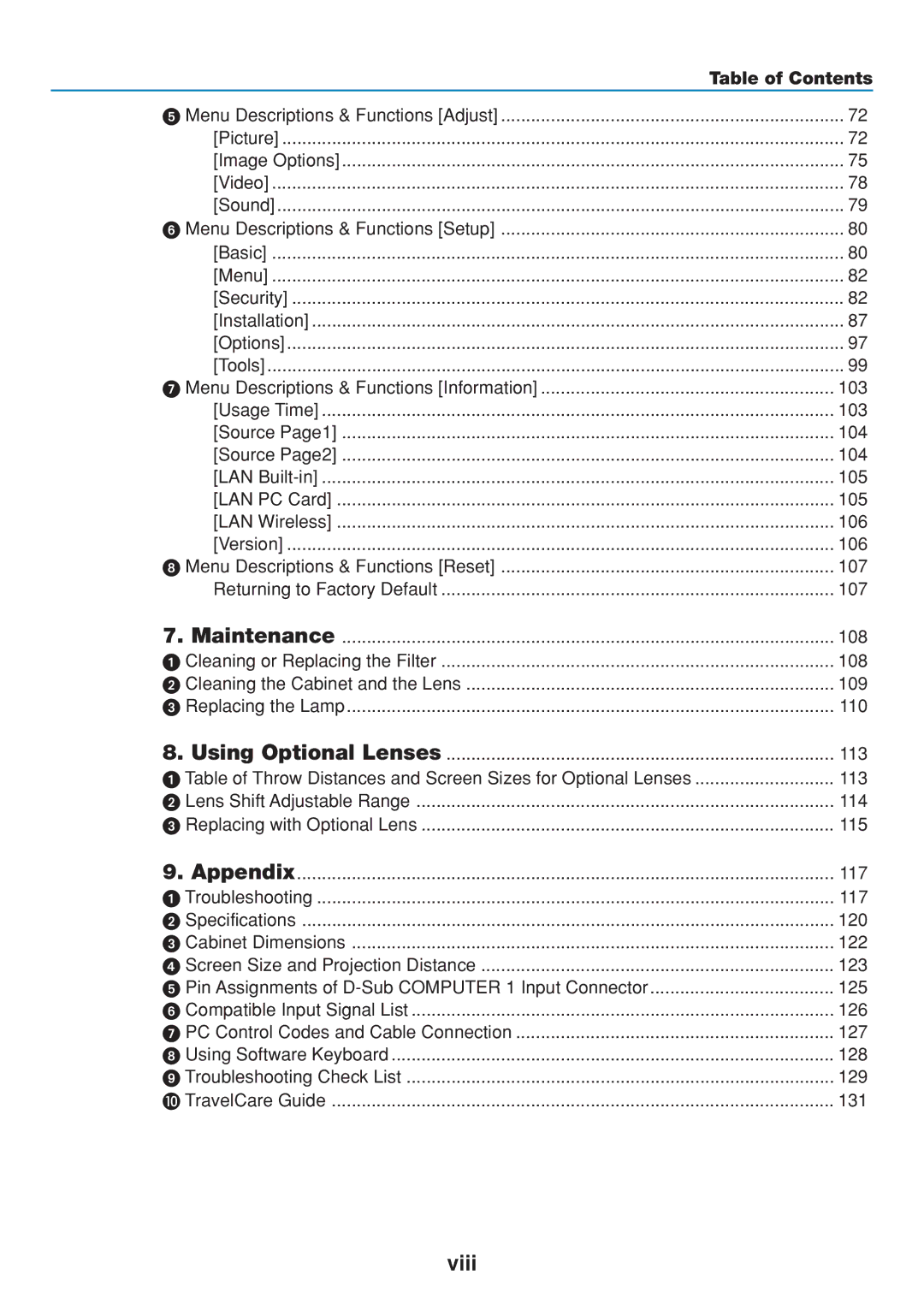 Dukane 8806 user manual Viii 