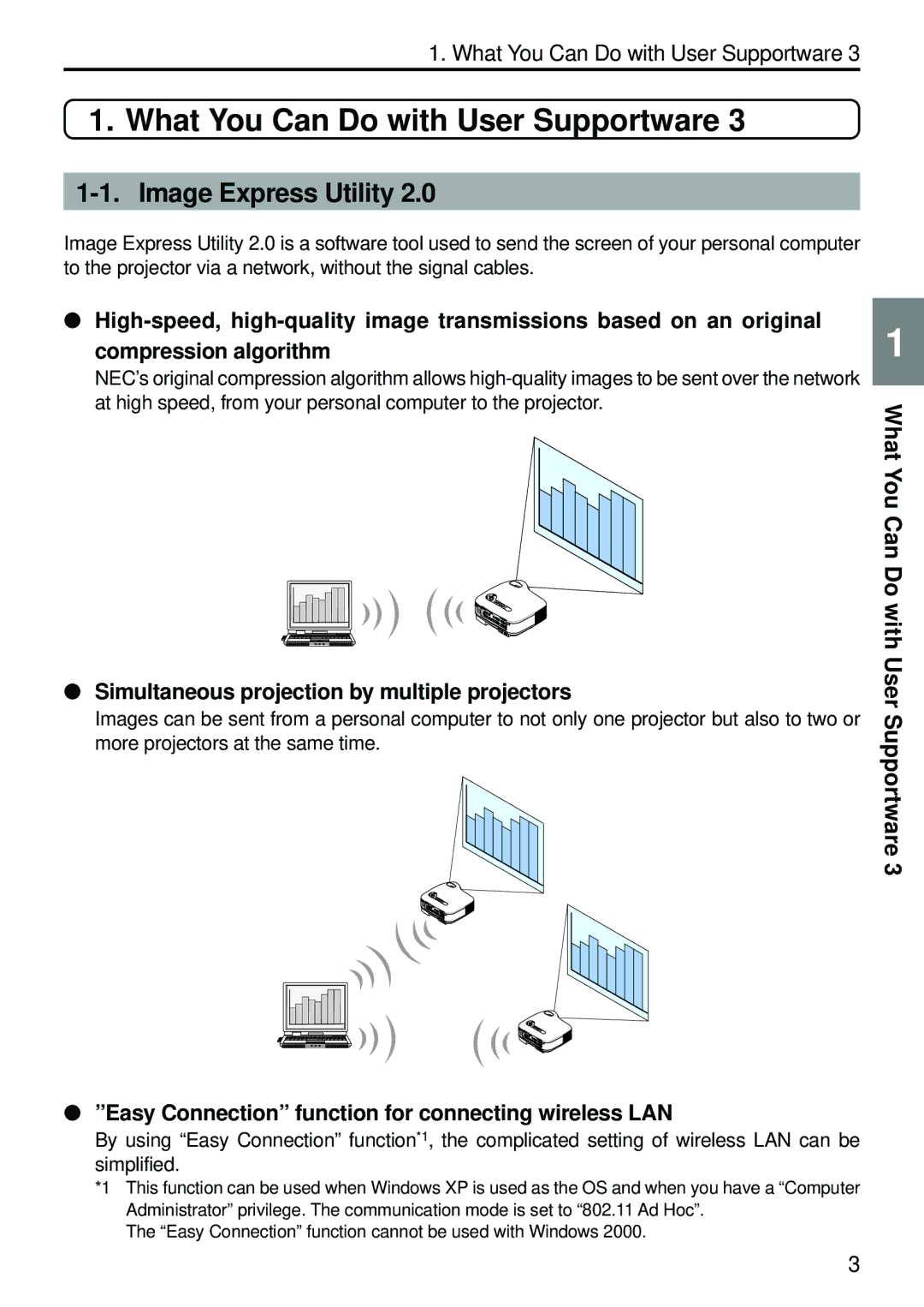 Dukane 8806 user manual Image Express Utility, Simultaneous projection by multiple projectors 