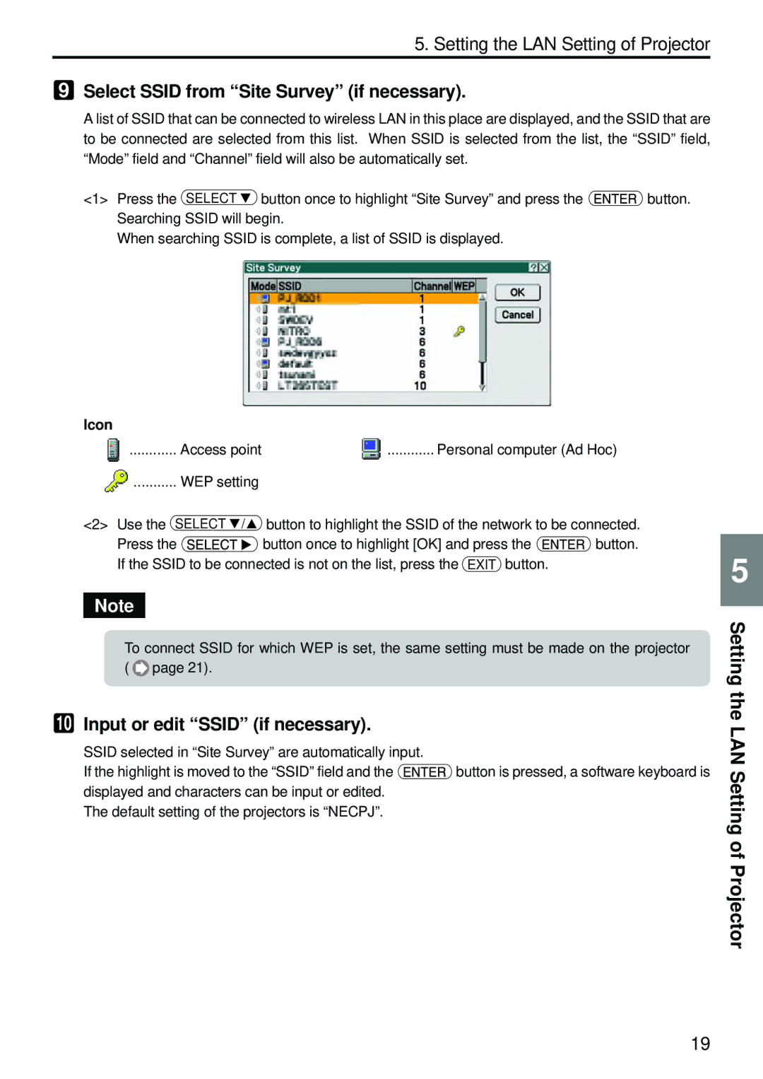 Dukane 8806 user manual Select Ssid from Site Survey if necessary, Input or edit Ssid if necessary 