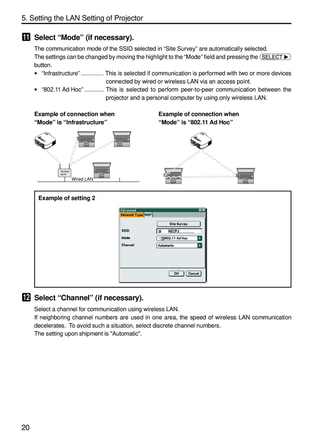 Dukane 8806 user manual Select Mode if necessary, Select Channel if necessary 