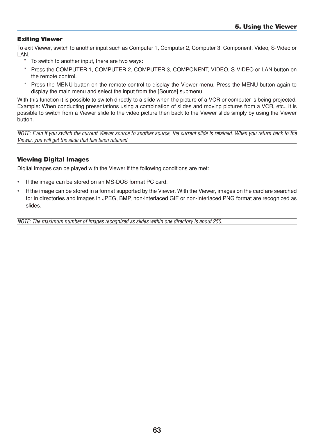 Dukane 8806 user manual Using the Viewer Exiting Viewer, Viewing Digital Images 