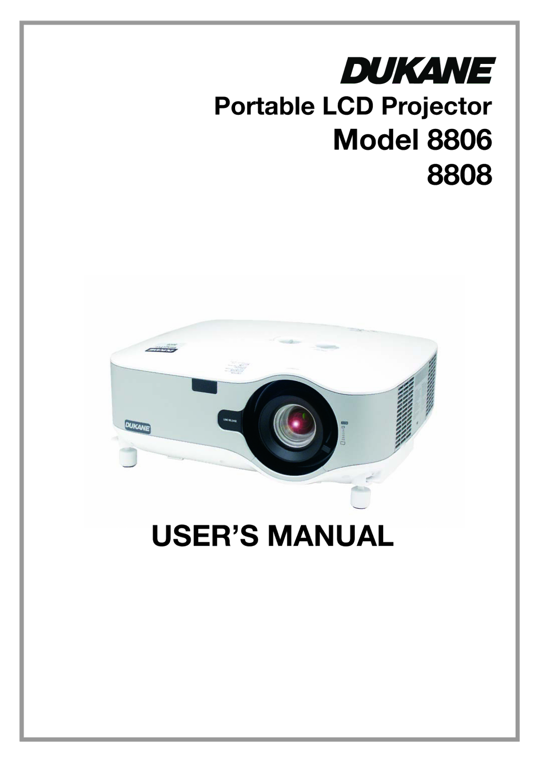 Dukane 8808 user manual USER’S Manual 