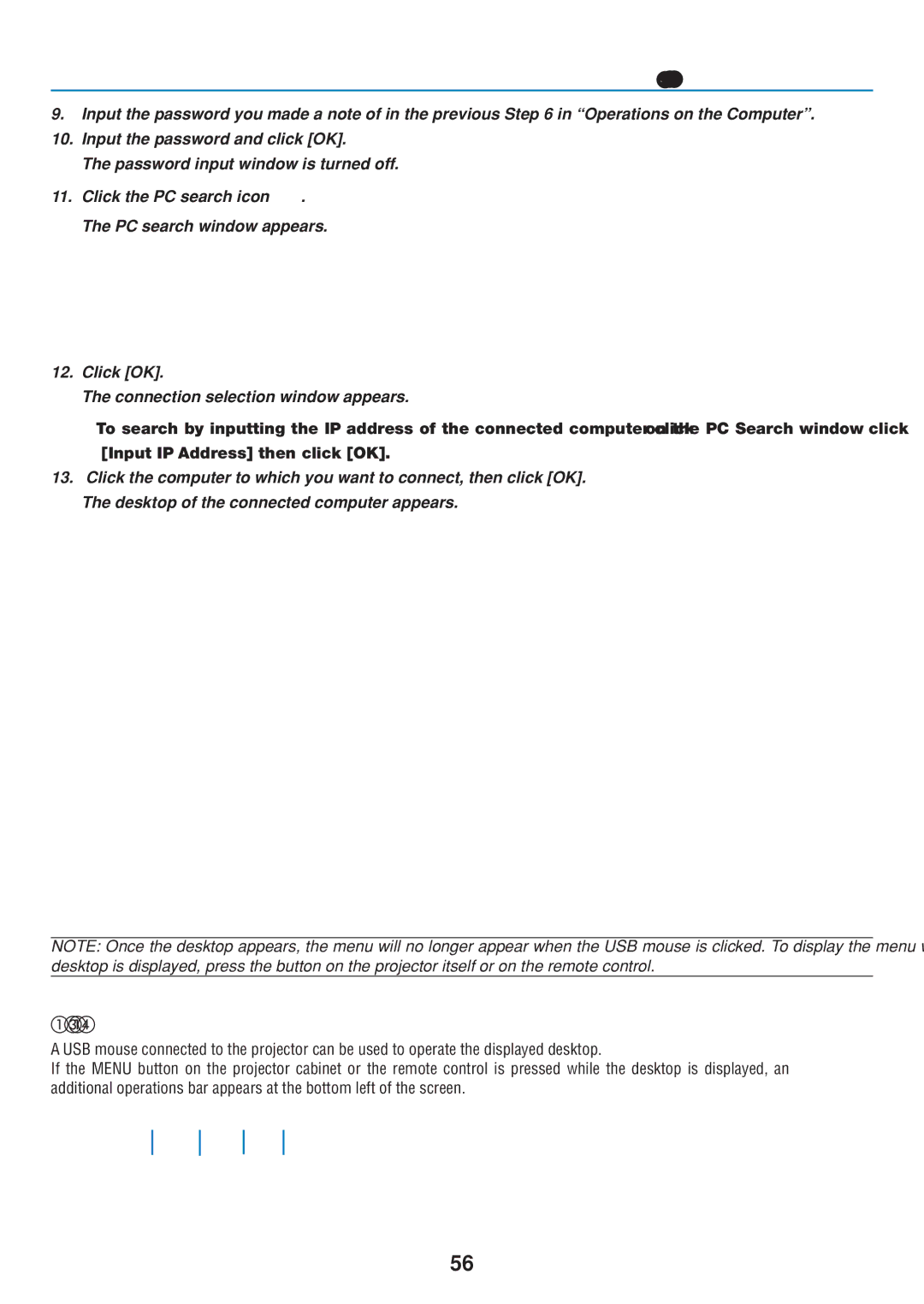 Dukane 8808 user manual Convenient Features, Operations on the projector -Operating the desktop 