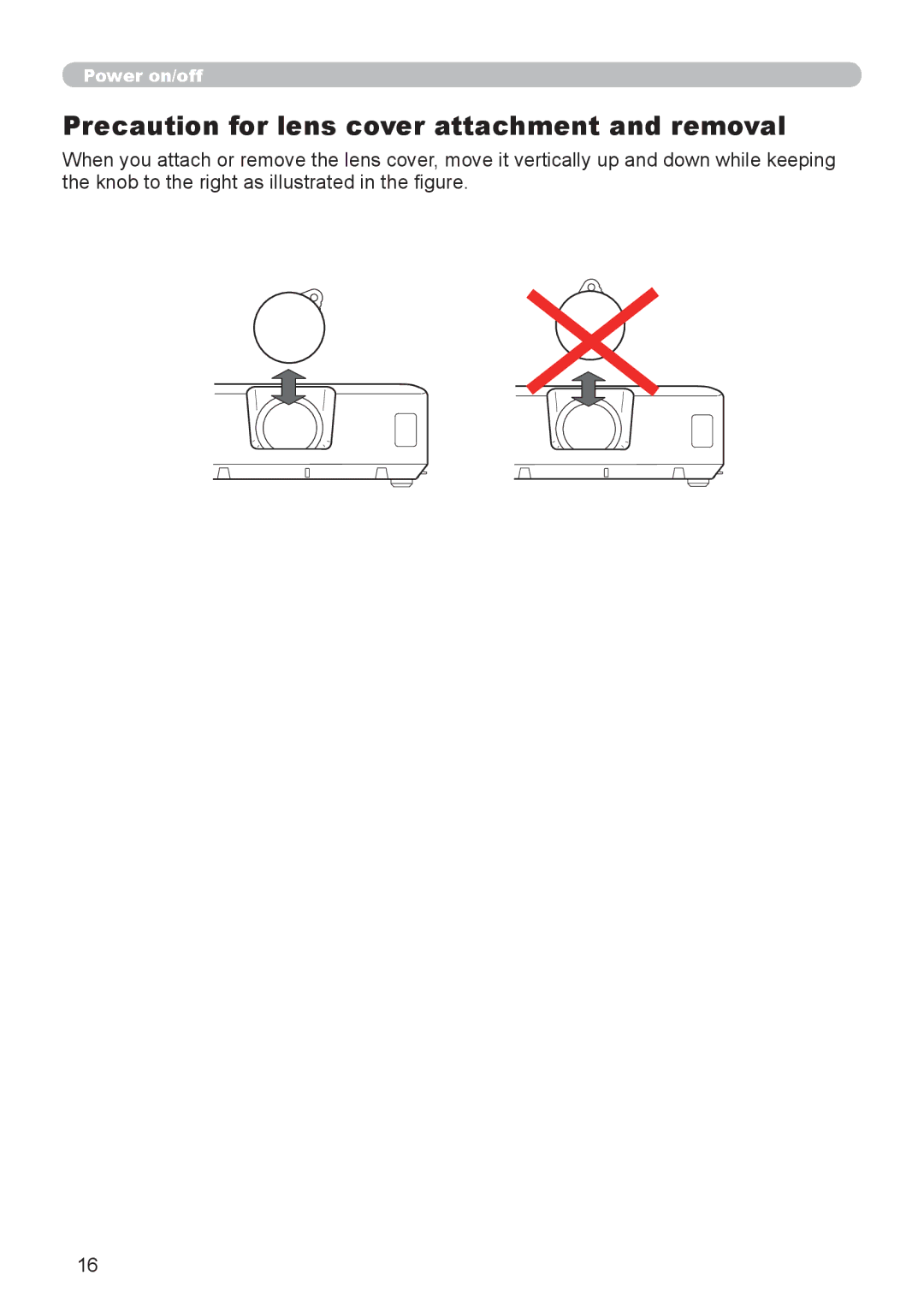 Dukane 8888 user manual Precaution for lens cover attachment and removal 