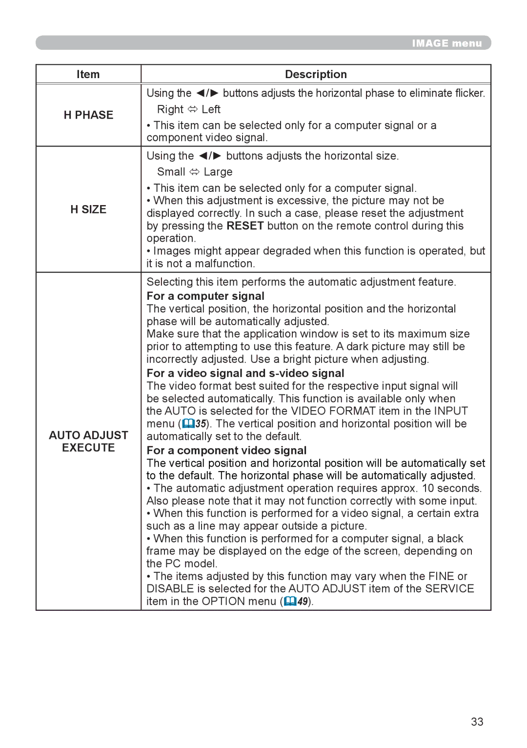 Dukane 8888 user manual Phase, Size, Auto Adjust, Execute 