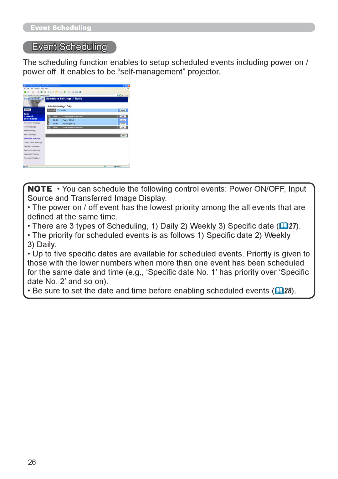 Dukane 8912-RJ, 8755G-RJ user manual Event Scheduling 