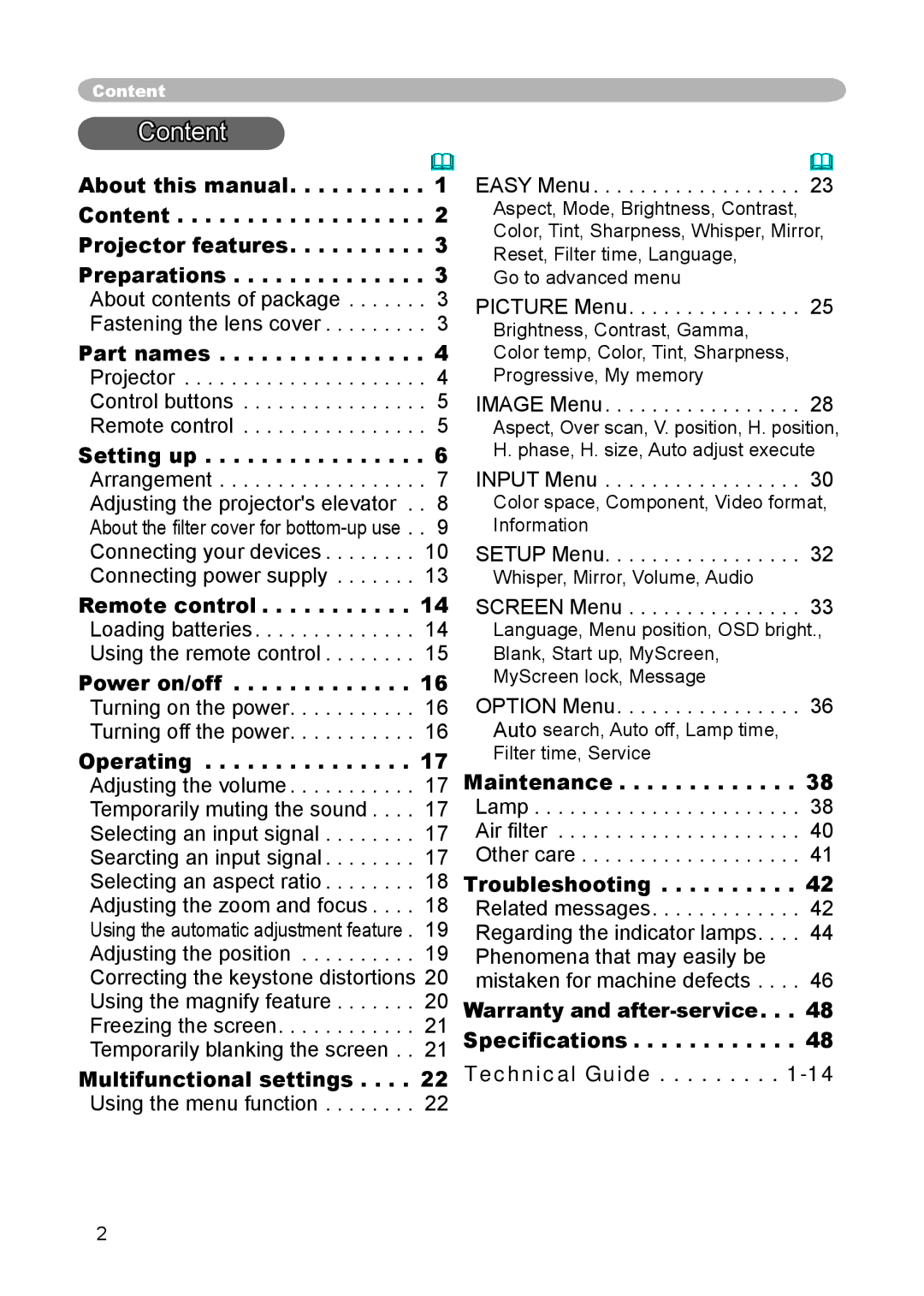 Dukane 8914 user manual Content 