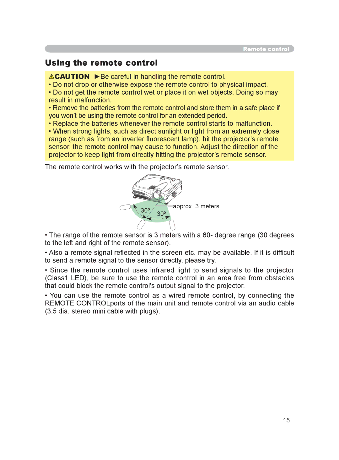 Dukane 8915 user manual Using the remote control 