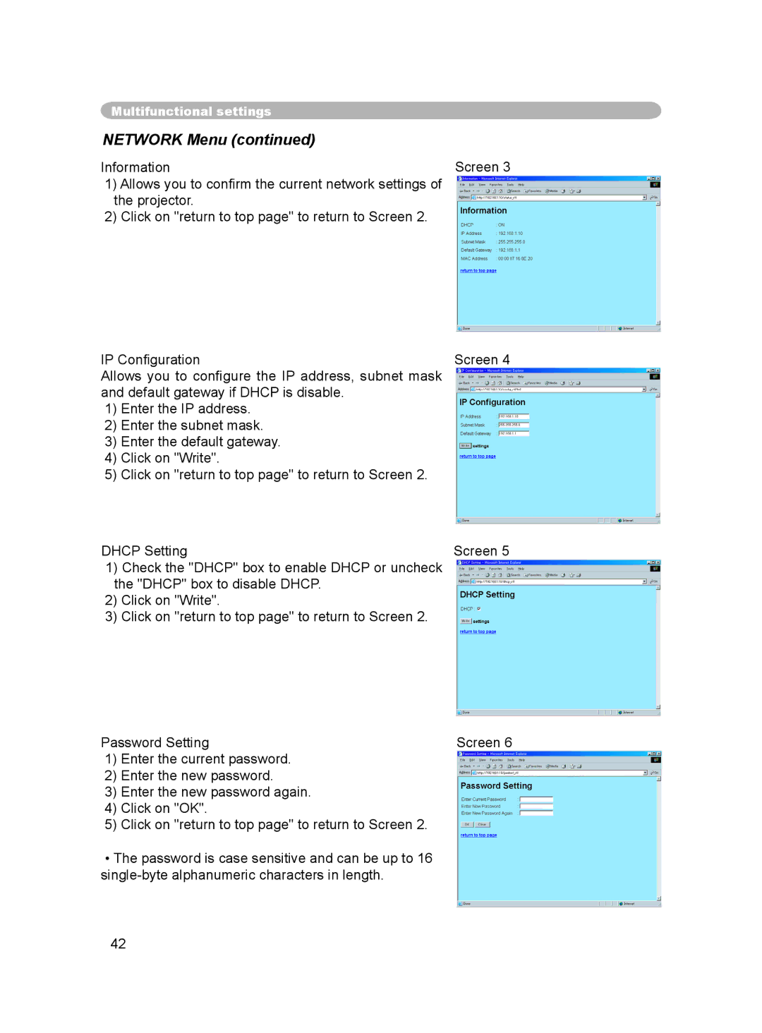 Dukane 8915 user manual Screen 