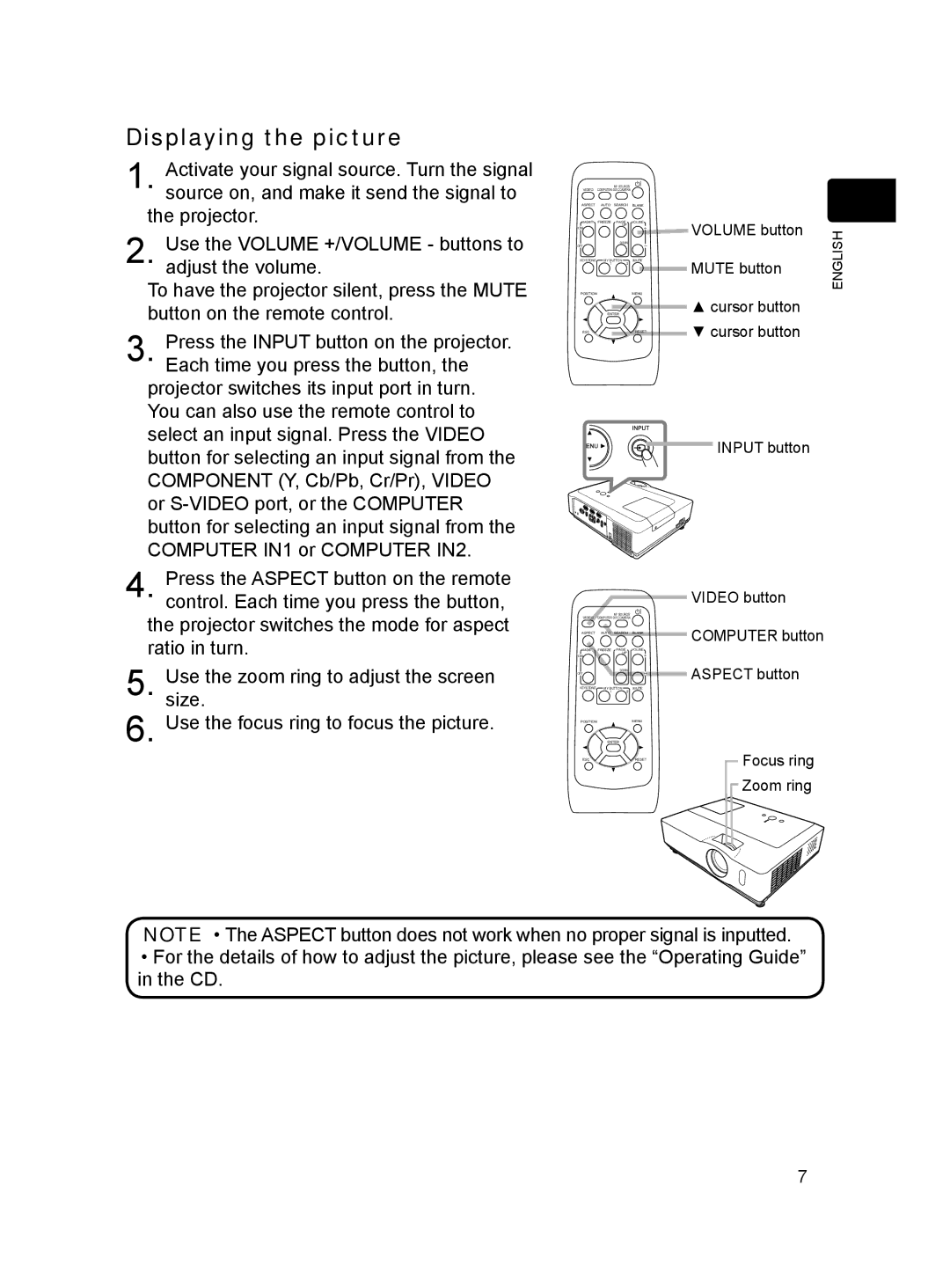 Dukane 8912H, 8916 user manual Displaying the picture 