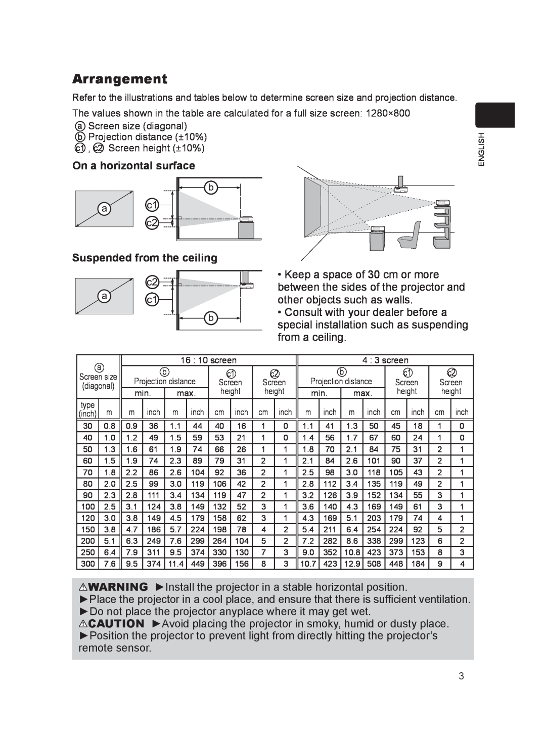 Dukane 8917H user manual Arrangement, On a horizontal surface Suspended from the ceiling 